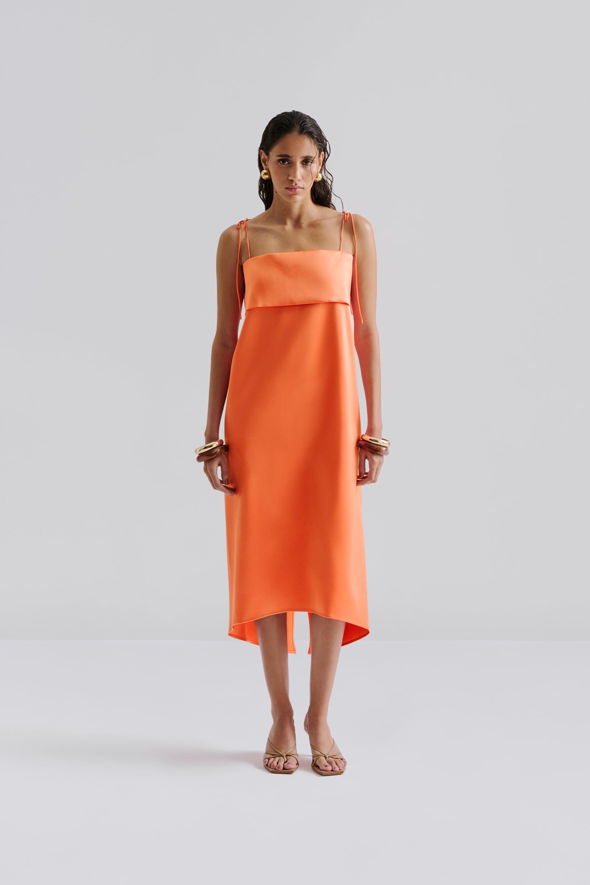 Mette midi dress Papaya 2