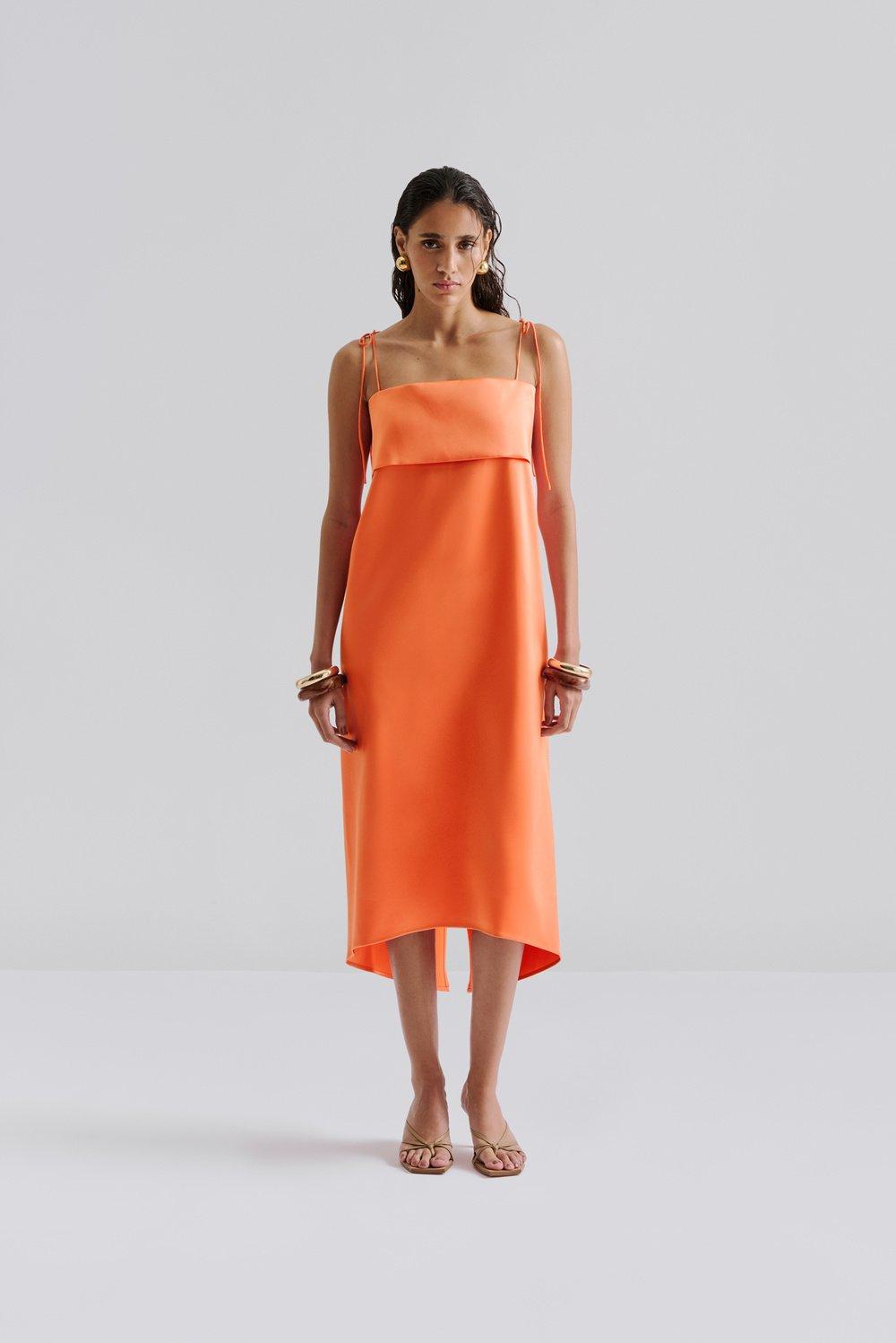 Mette midi dress Papaya 2