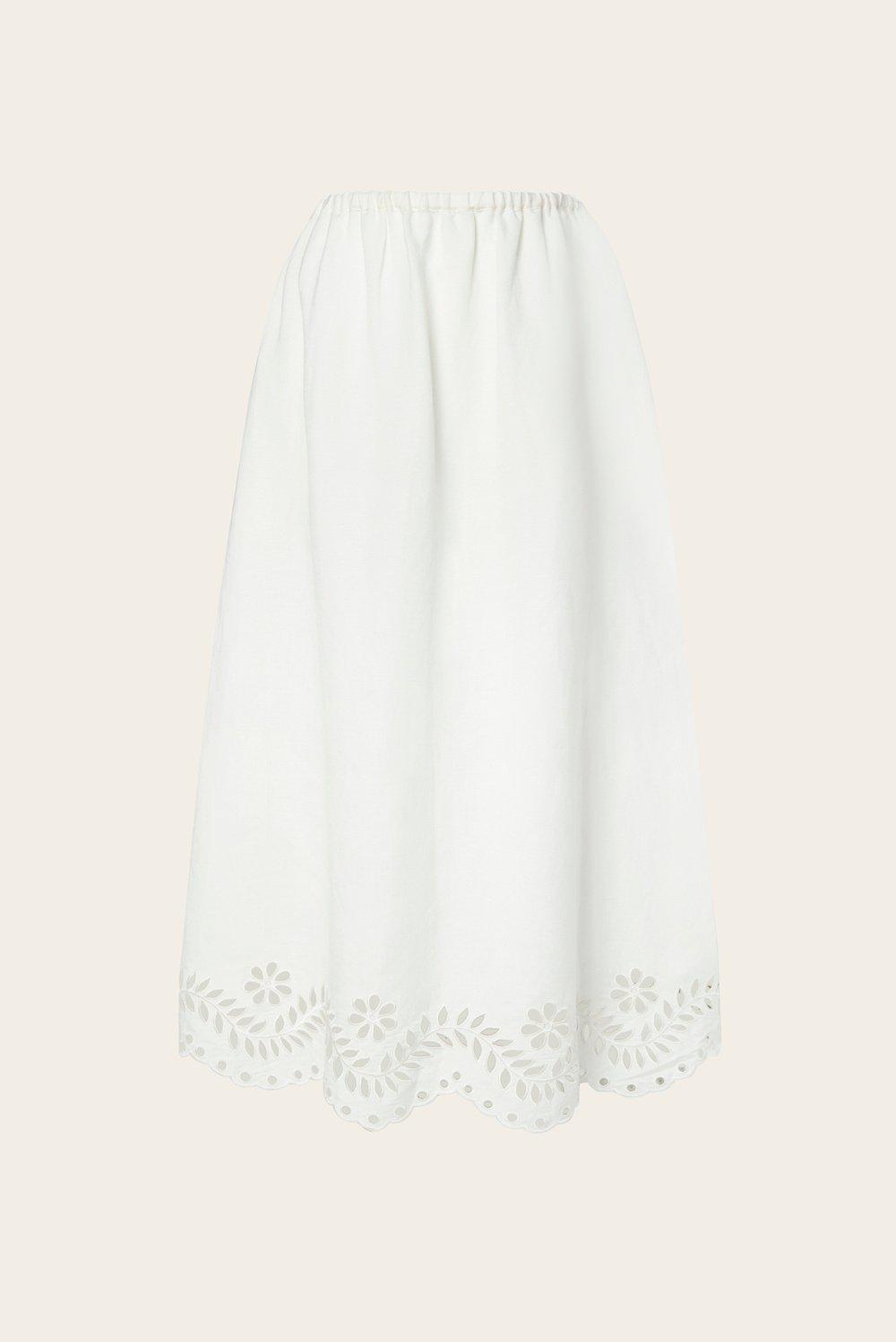 Chara Maxi Skirt White 1