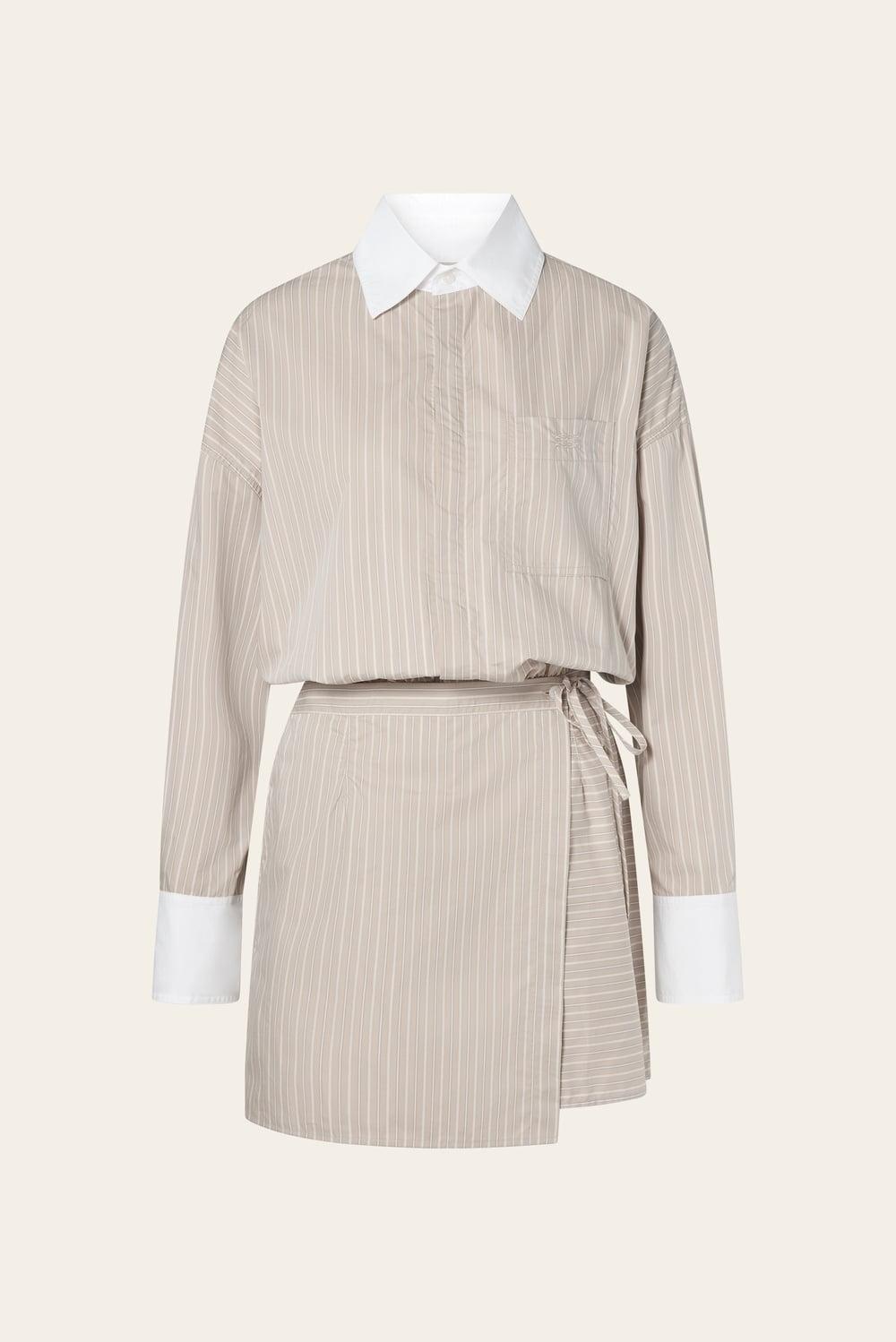 Portea mini dress Sand Stripe 1