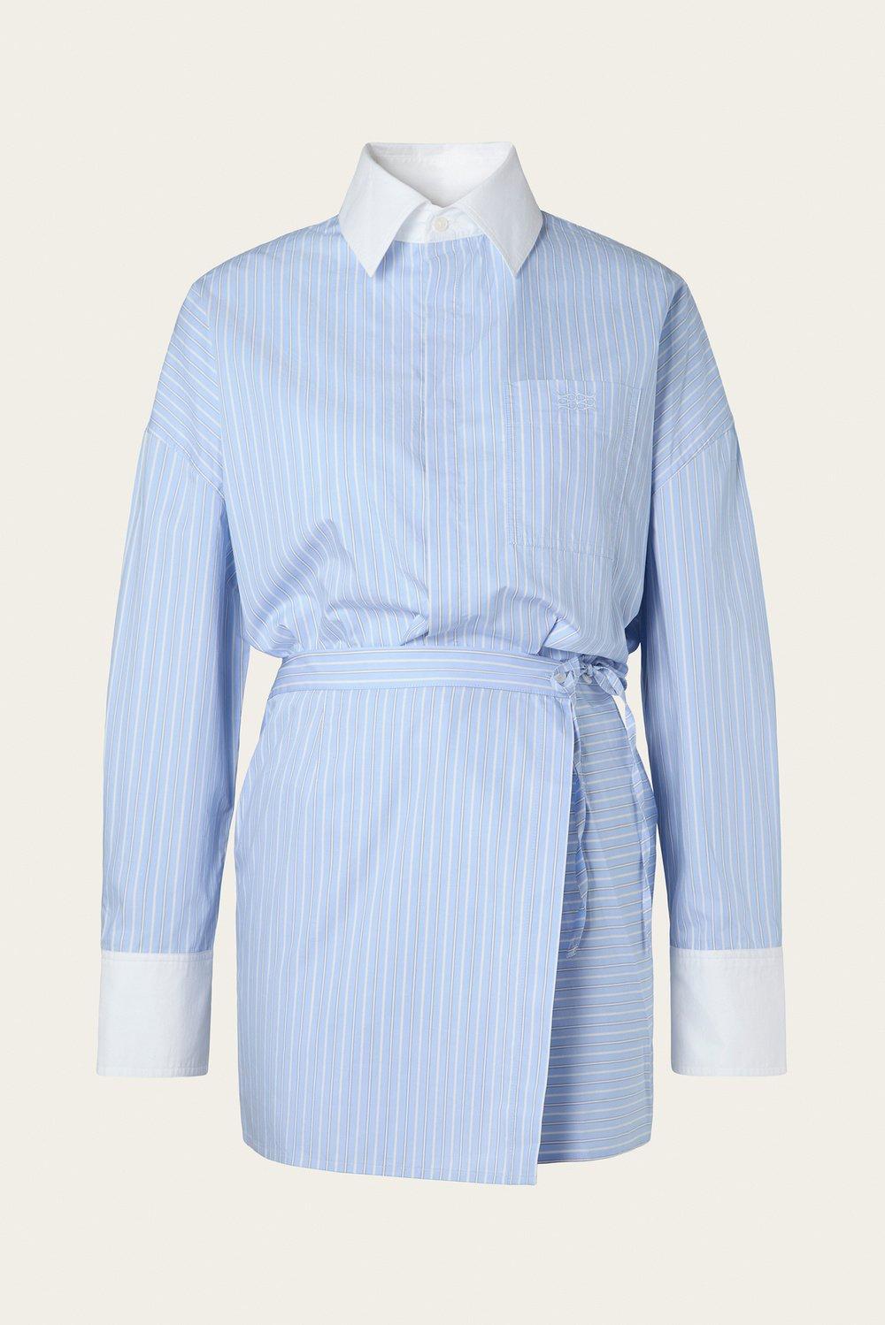 Portea shirt dress Light Blue Stripe 1