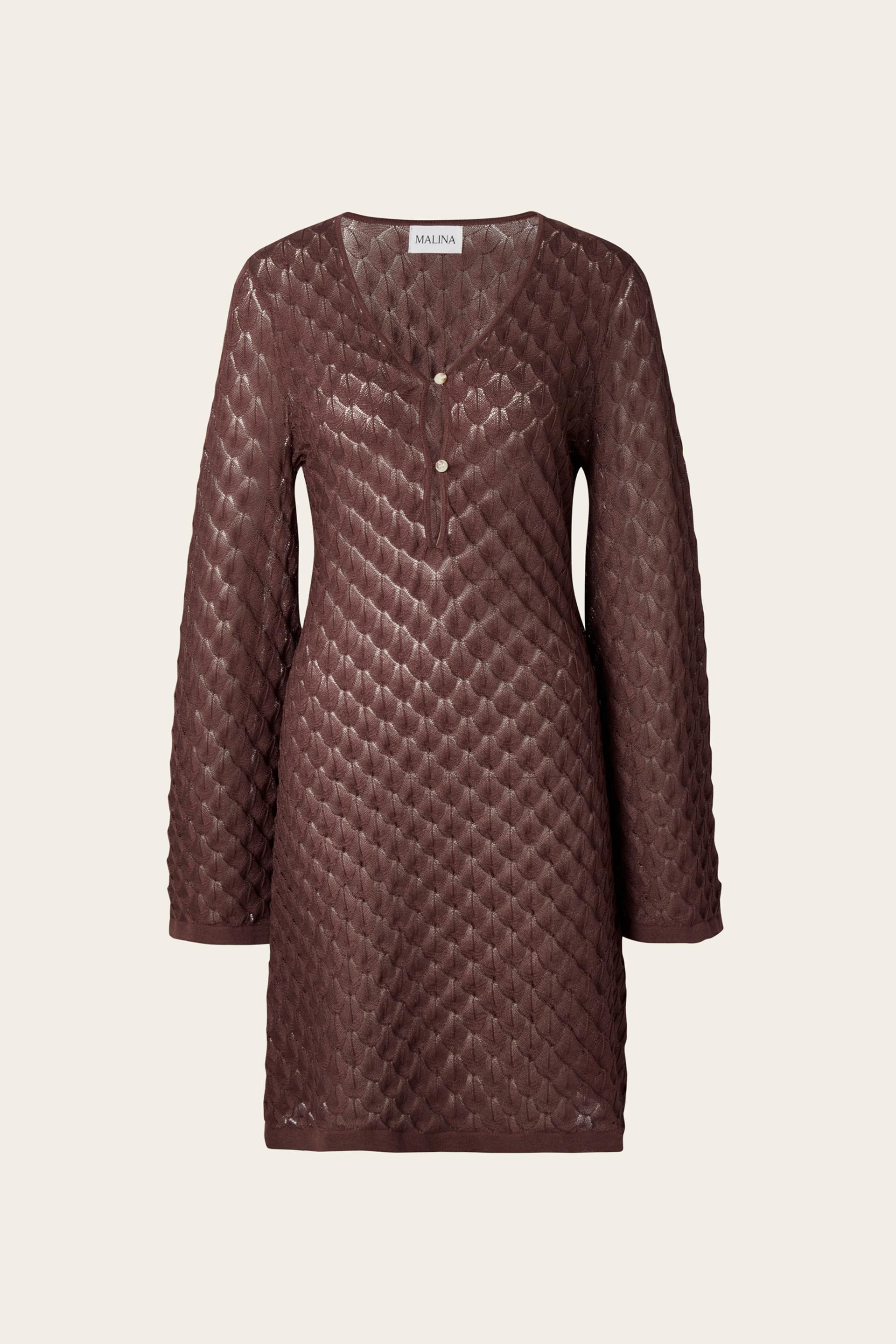 Sylvie mini kaftan Chocolate 1