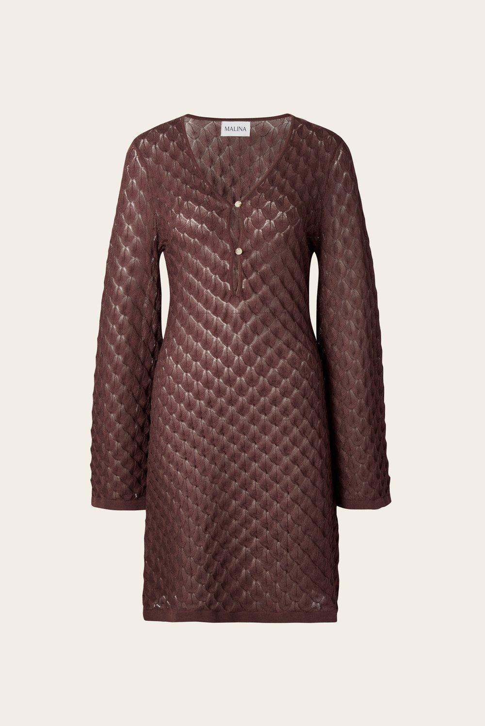 Sylvie Mini Kaftan Chocolate 1