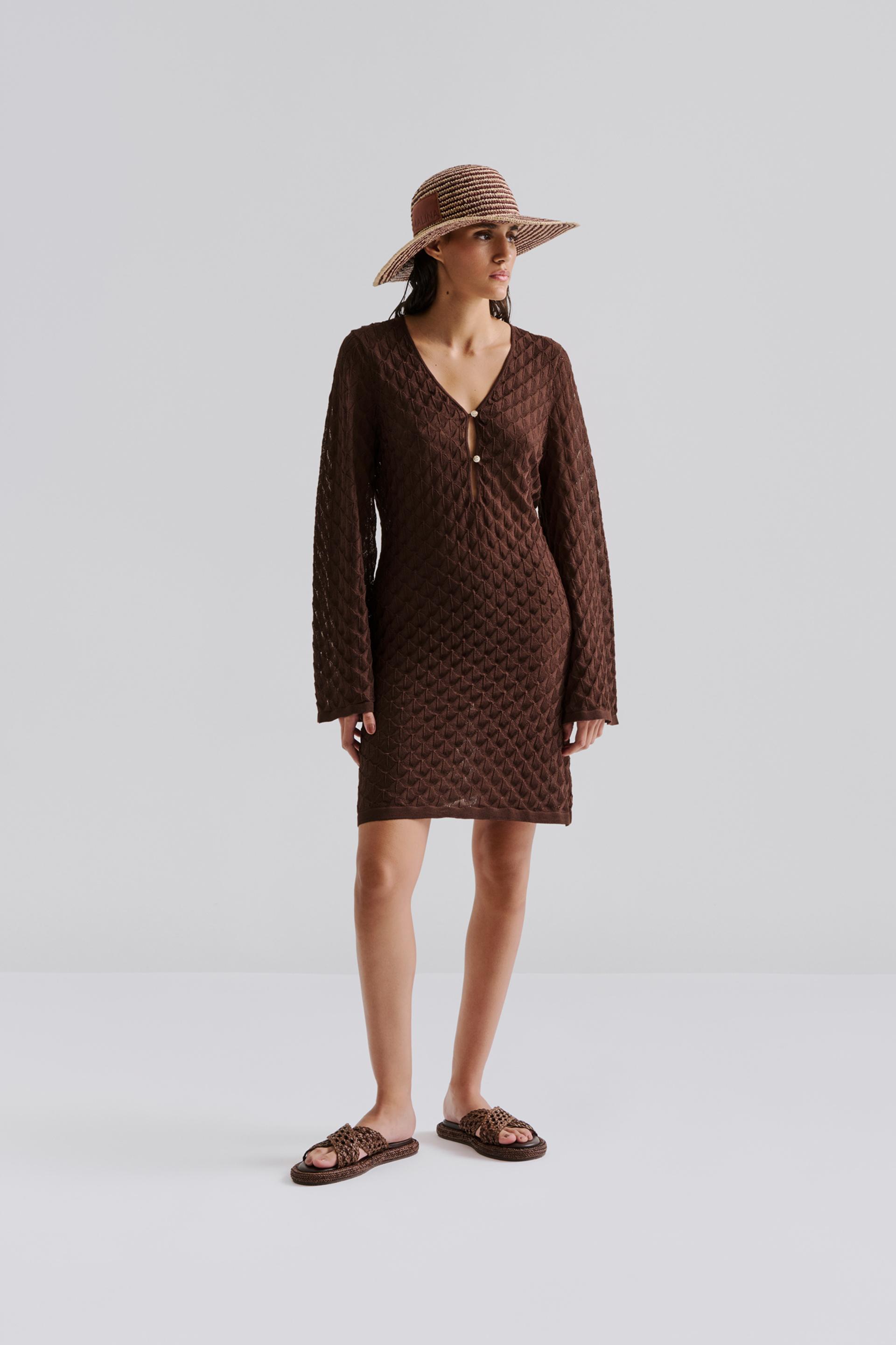 Sylvie mini kaftan Chocolate 2