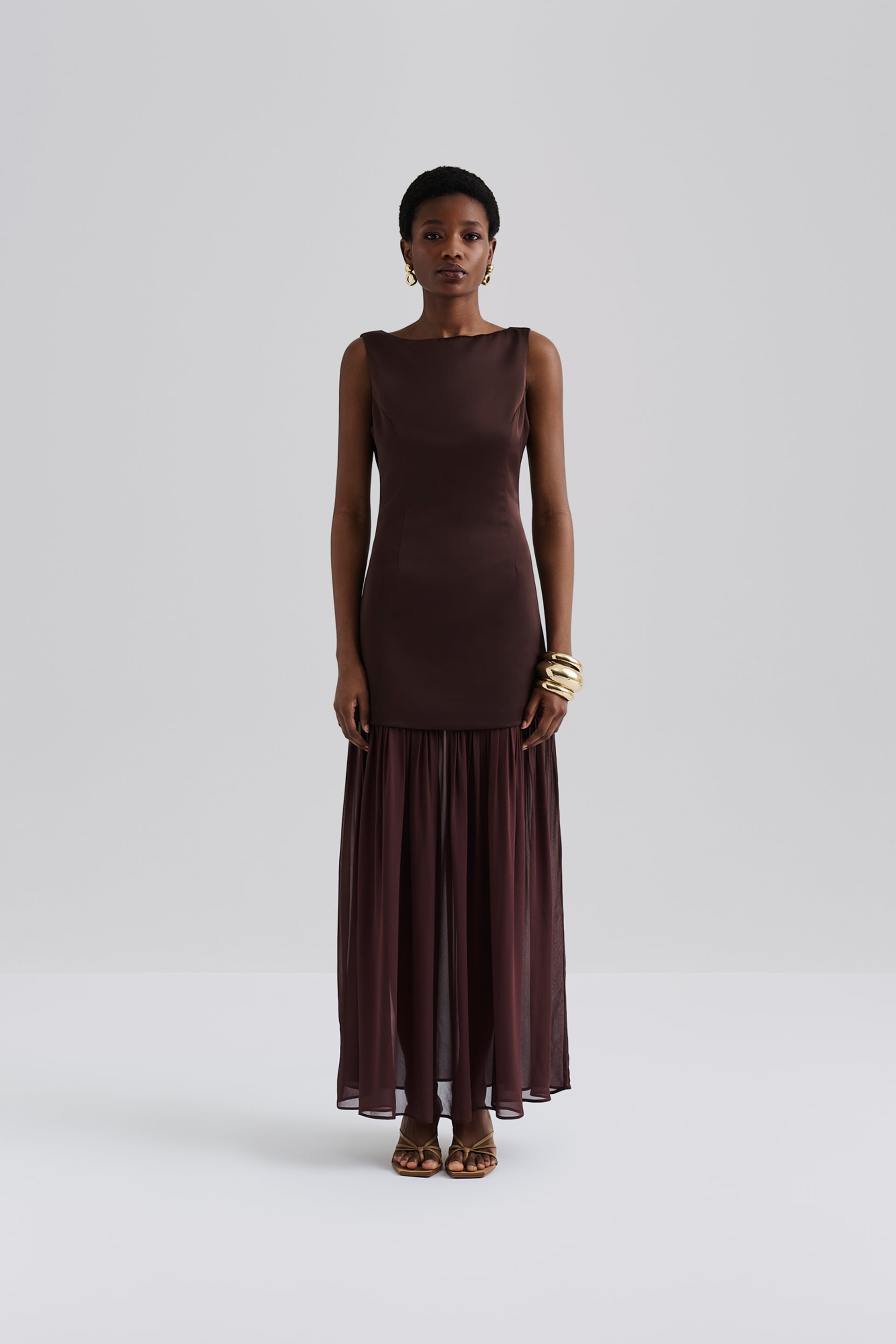 Karla maxi dress Chocolate 2