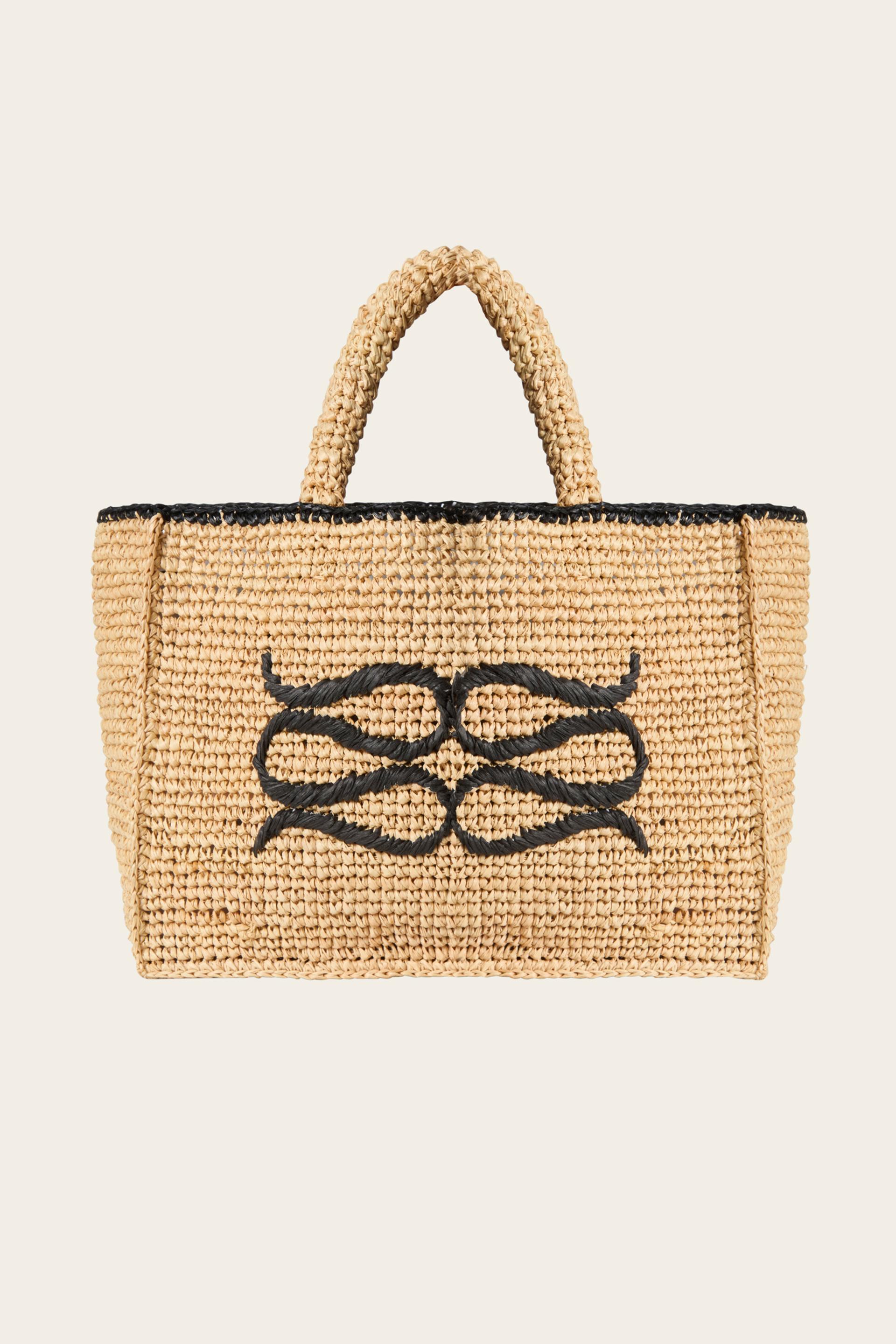 Malina monogram raffia bag Raffia 1
