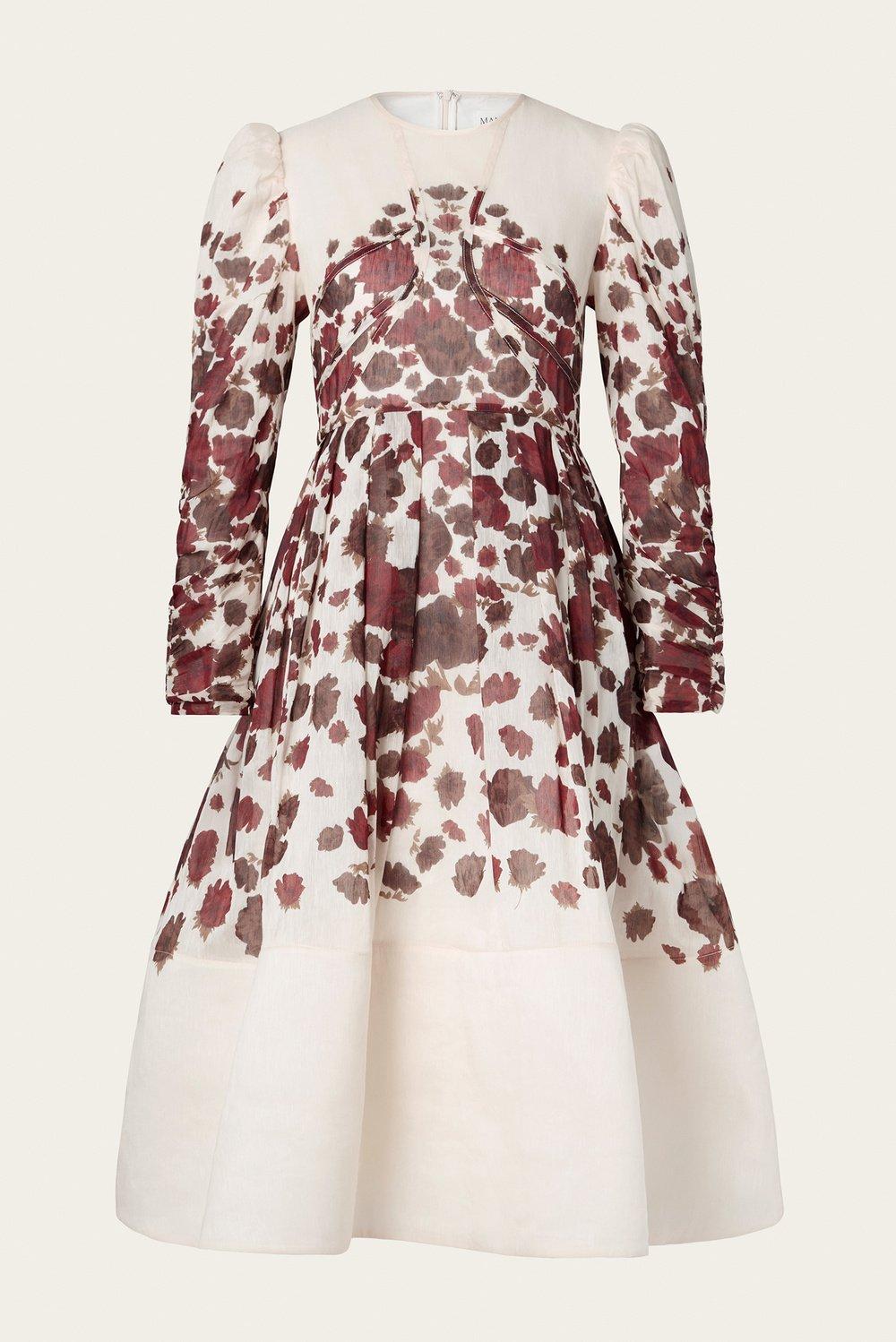 Leoni midi dress Wine Peony 1