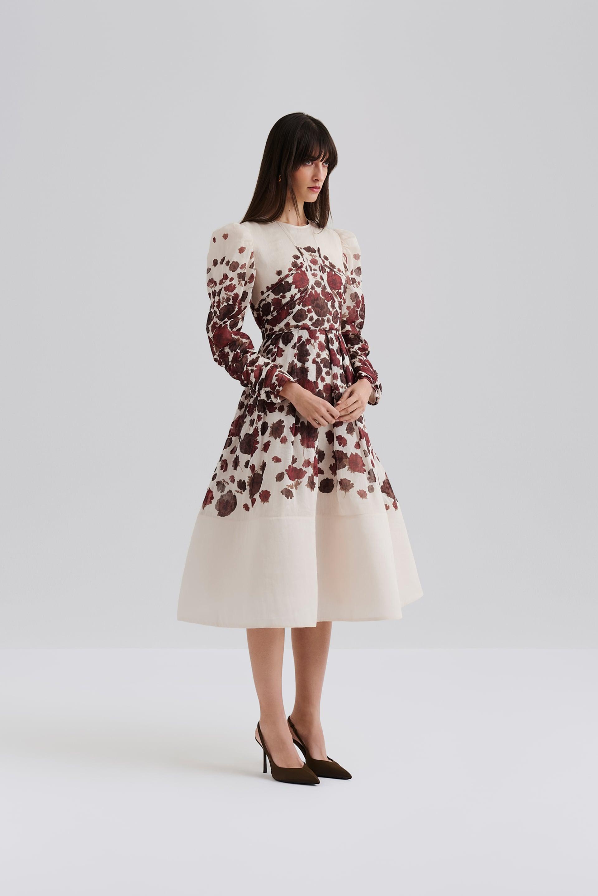 Leoni midi dress Wine Peony 2