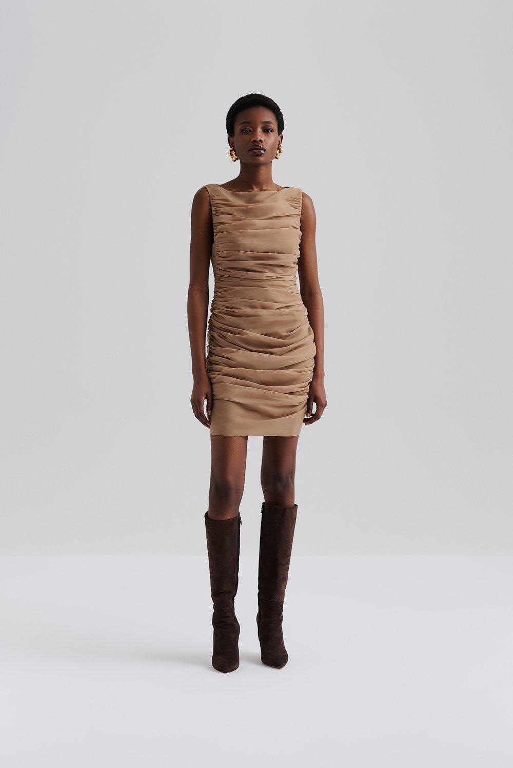 Lynn Mini dress Taupe 2