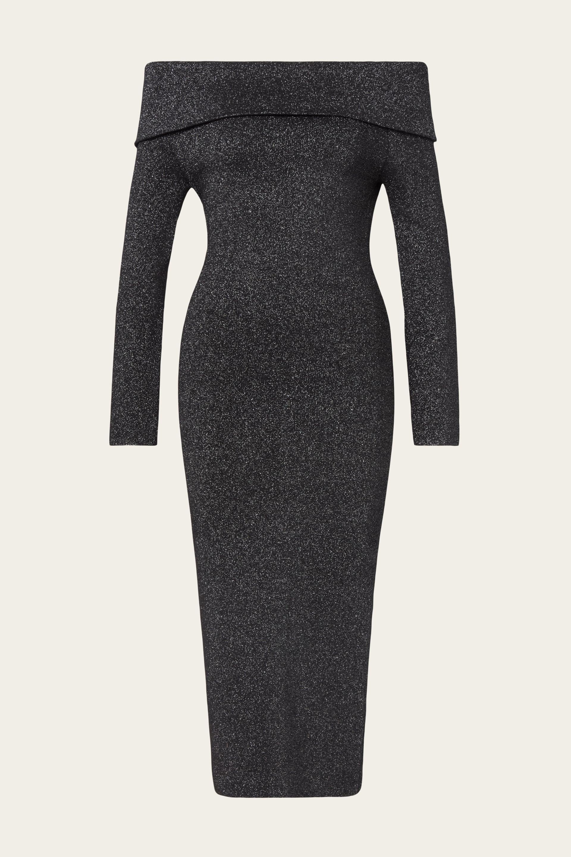 Adalina midi dress Black Metallic (1)