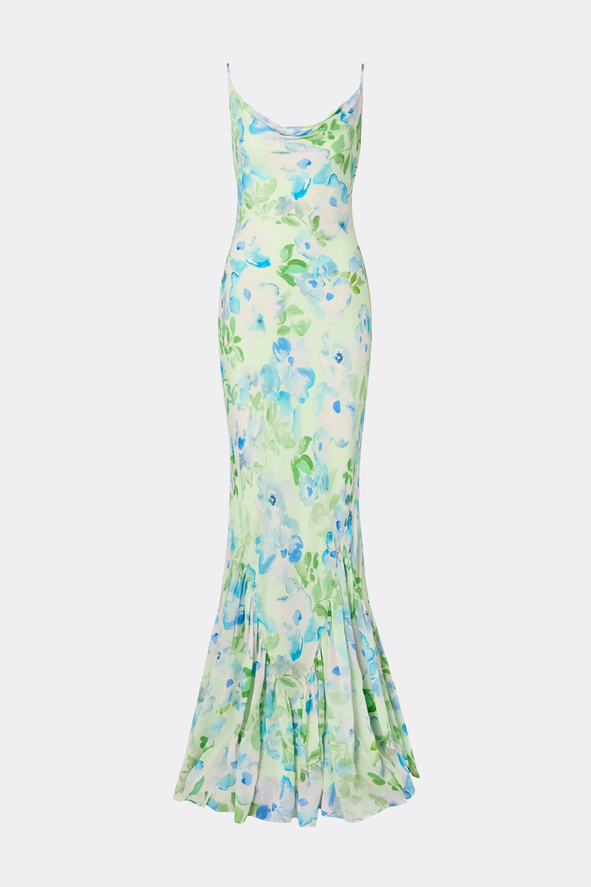 Amaia maxi dress Pastel Floral Pistachio (1)