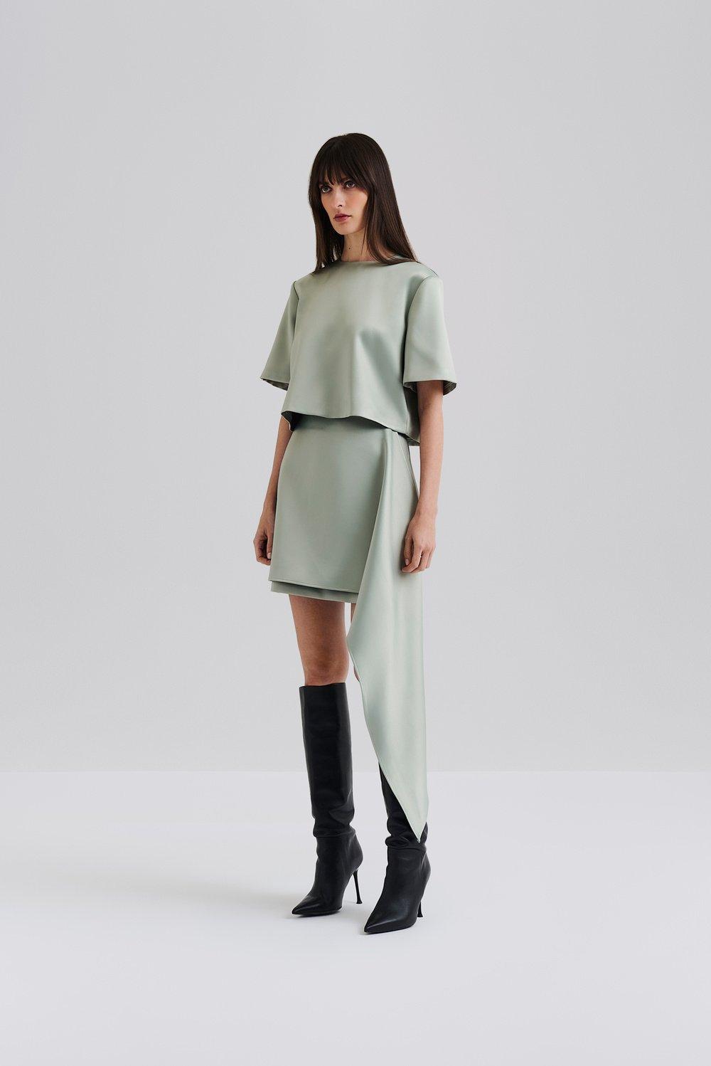 Solana Mini Skirt Sage 2
