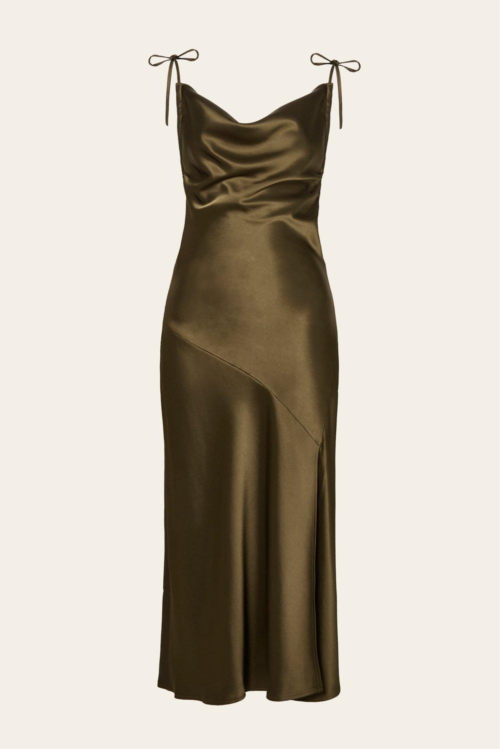 Zarea midi dress Olive 1