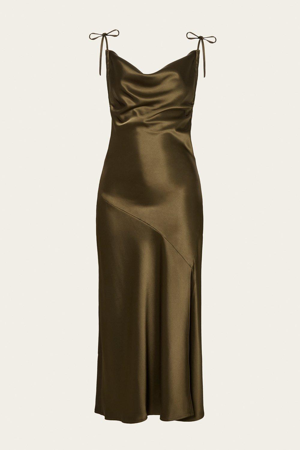 Zarea midi dress Olive 1