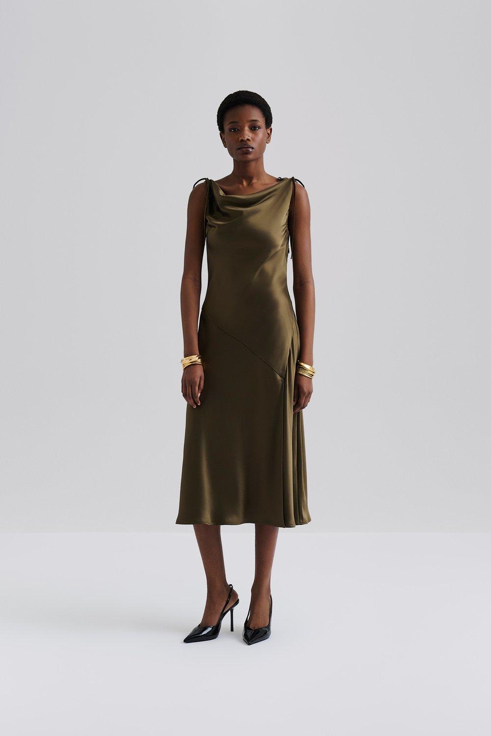 Zarea midi dress Olive 2