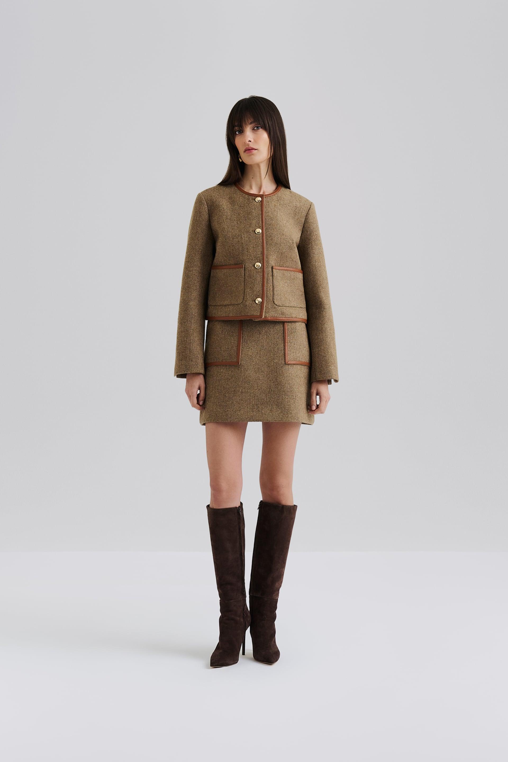 Andine mini skirt Taupe 2