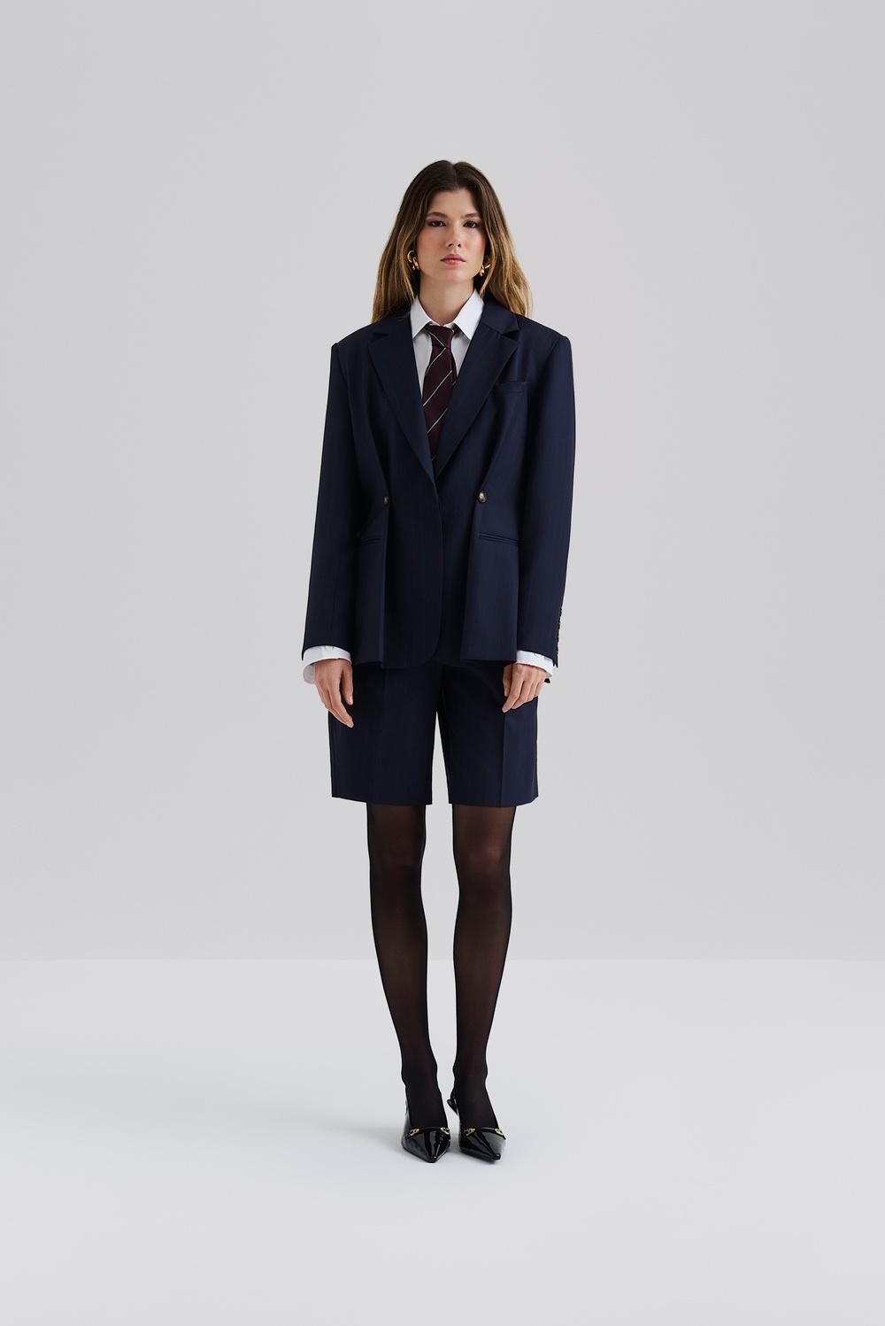 Iliana blazer Dark Blue Pinstripe 2