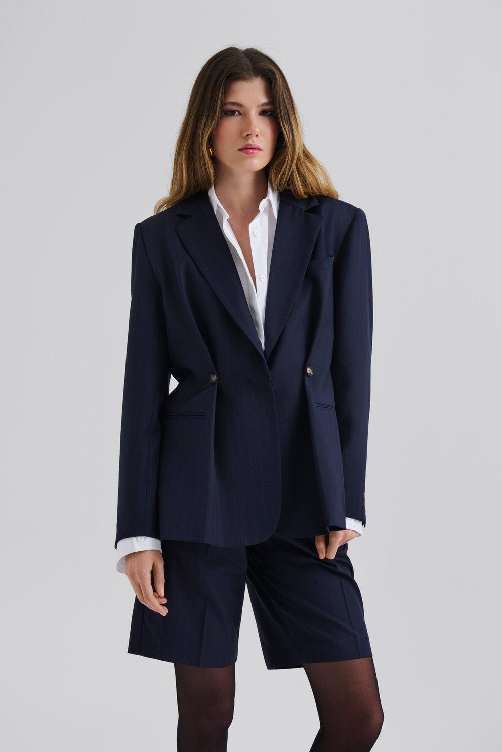 Iliana blazer Dark Blue Pinstripe 2