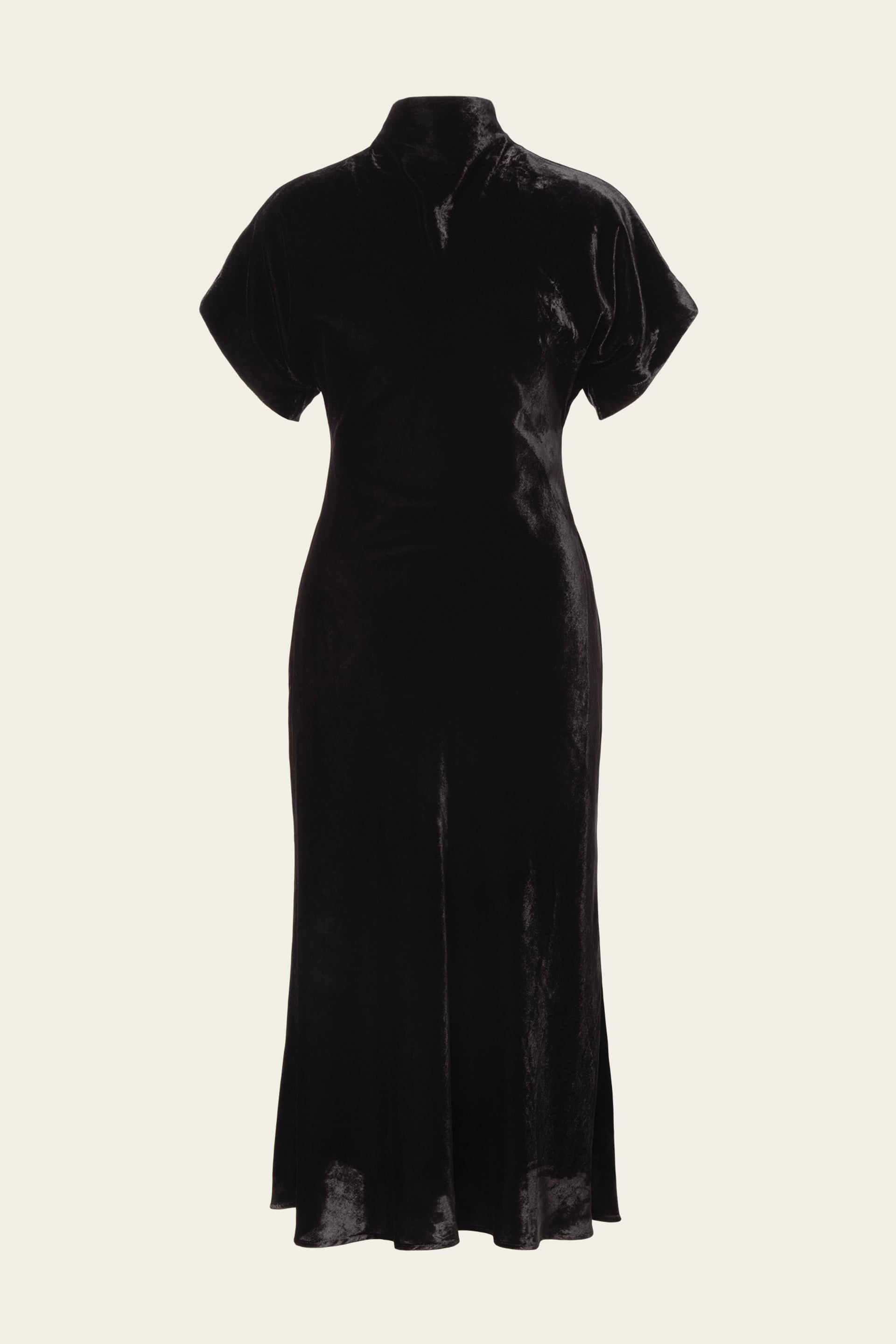 Alivia velvet midi dress Black (1)