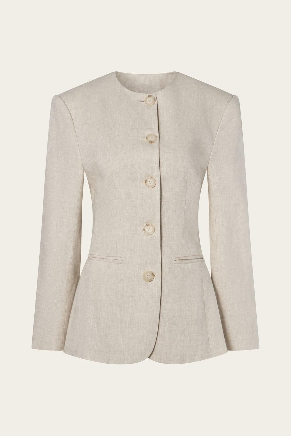 Carol linen blazer Sand 1