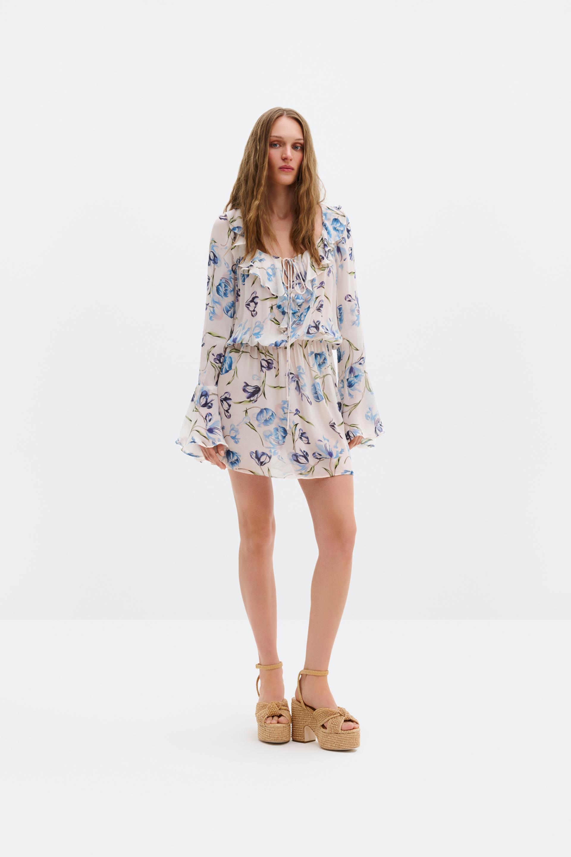 Neva kaftan dress Tulip Blue (1)