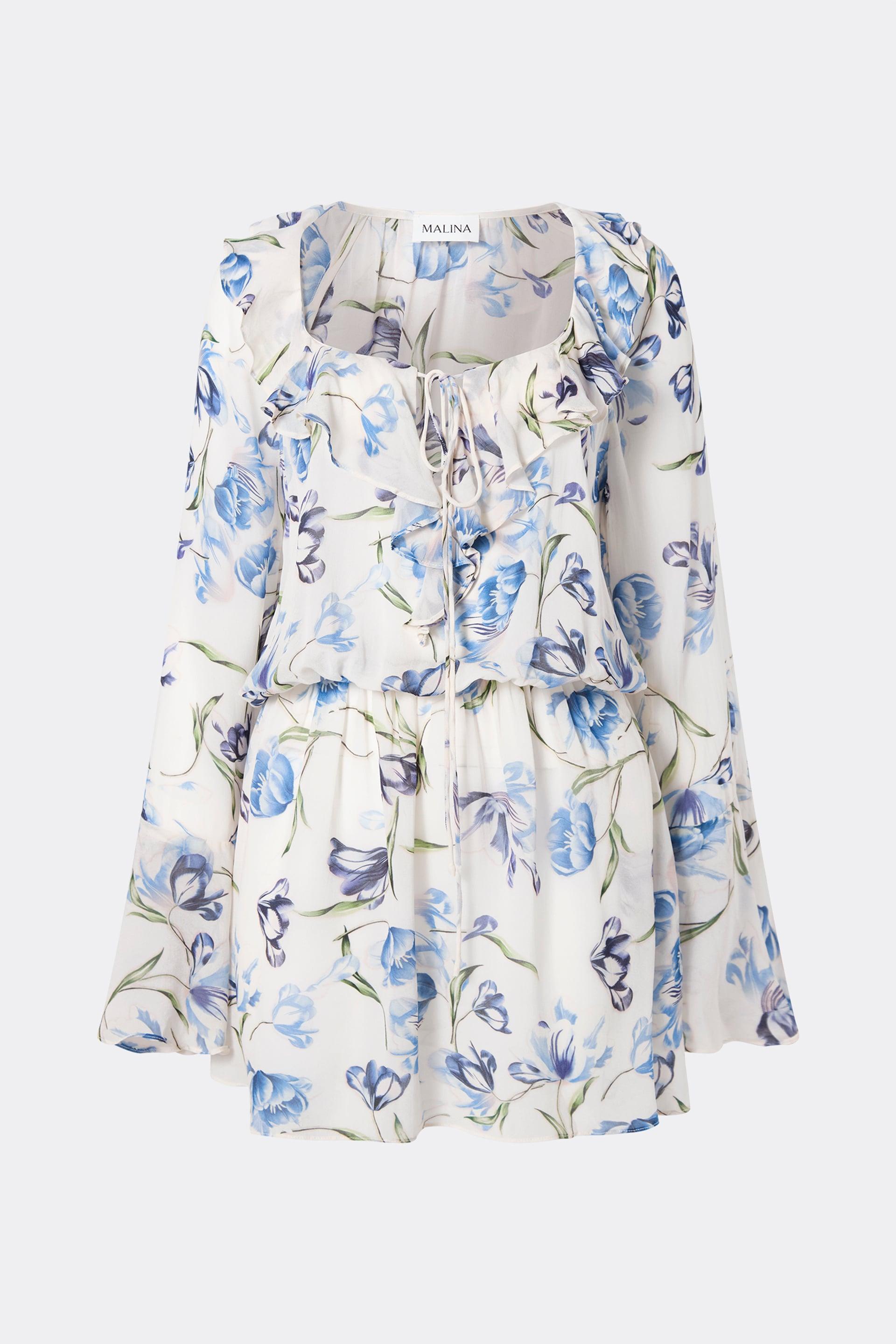 Neva kaftan dress Tulip Blue (1)