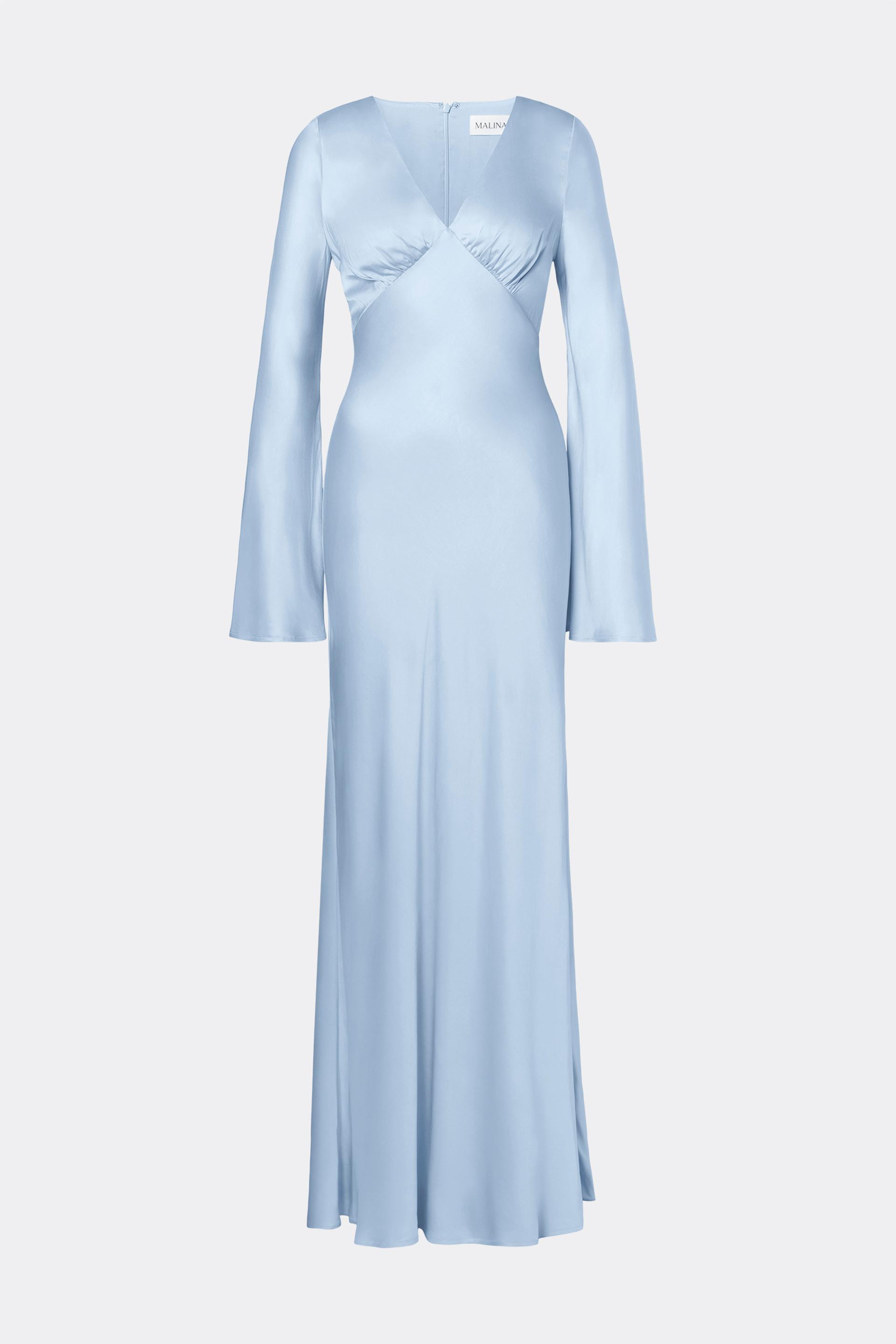 Carolina maxi dress Dusty Blue (1)