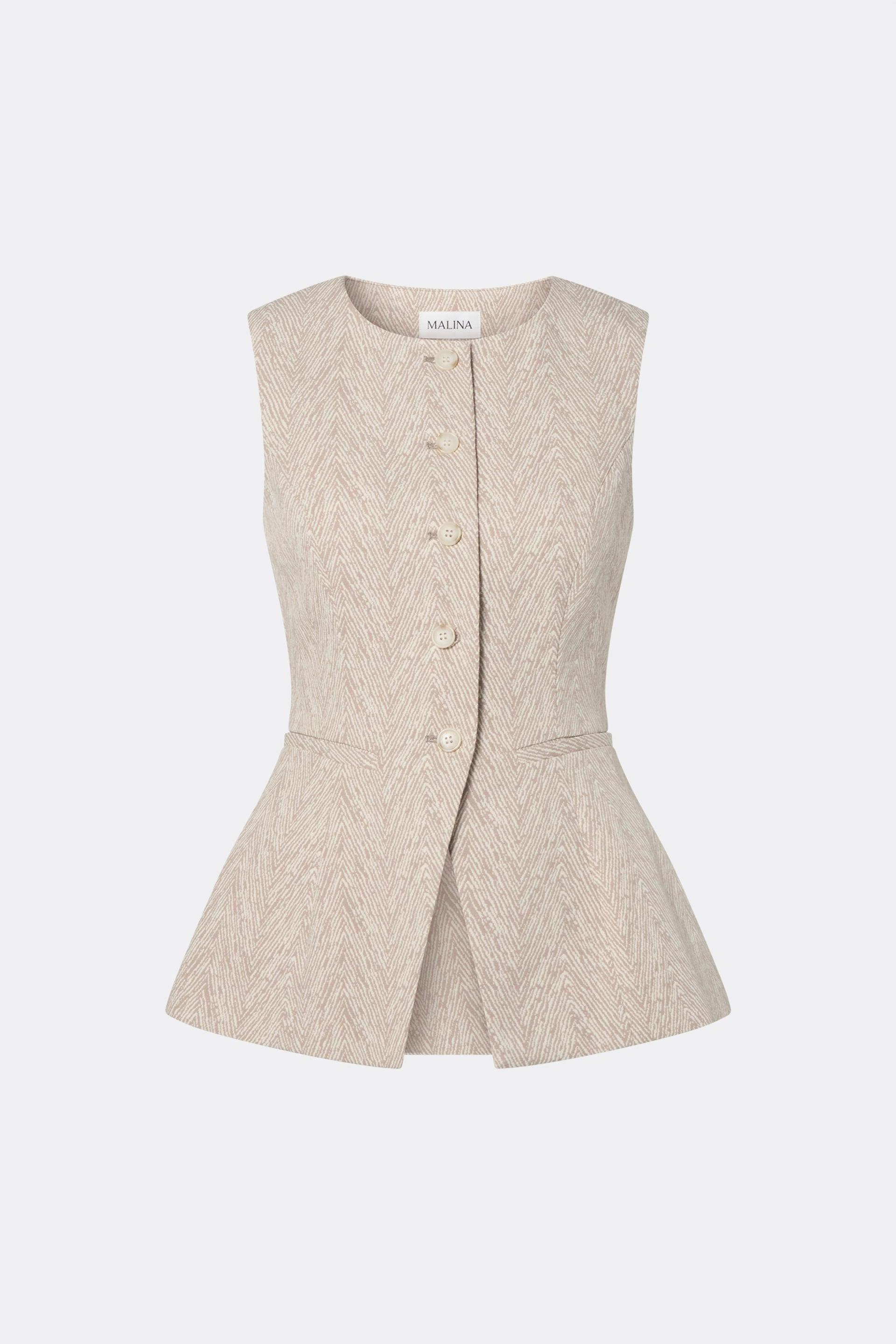 Cim vest Fishbone Taupe 1