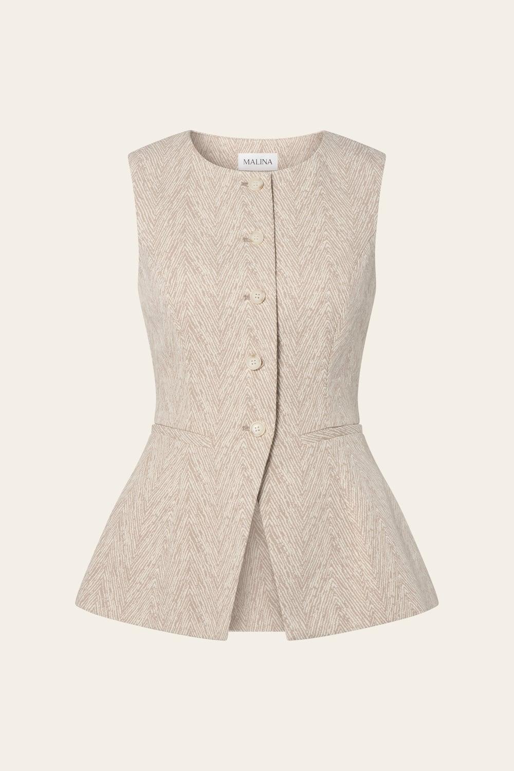 Cim vest Fishbone Taupe 1