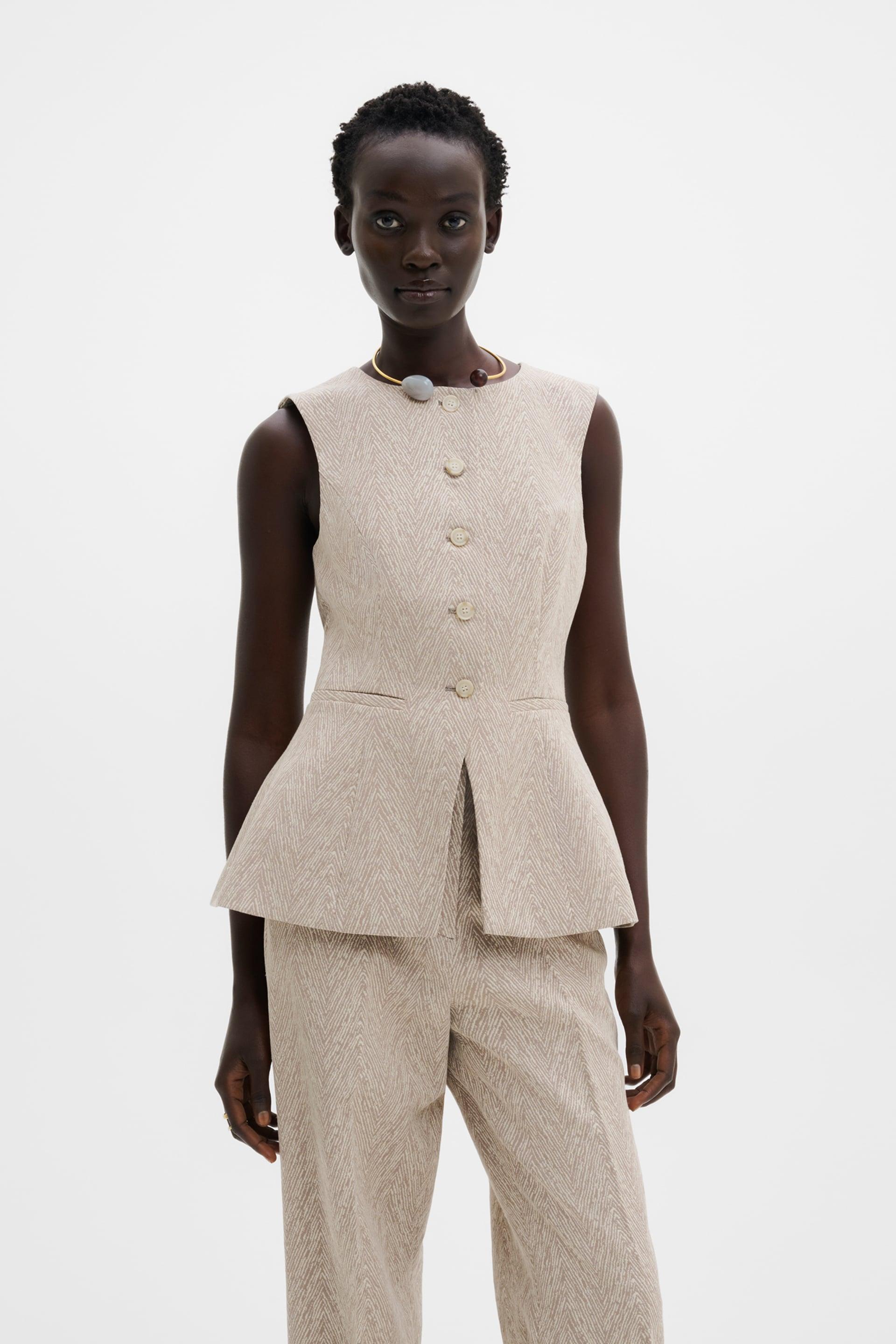 Cim vest Fishbone Taupe 2