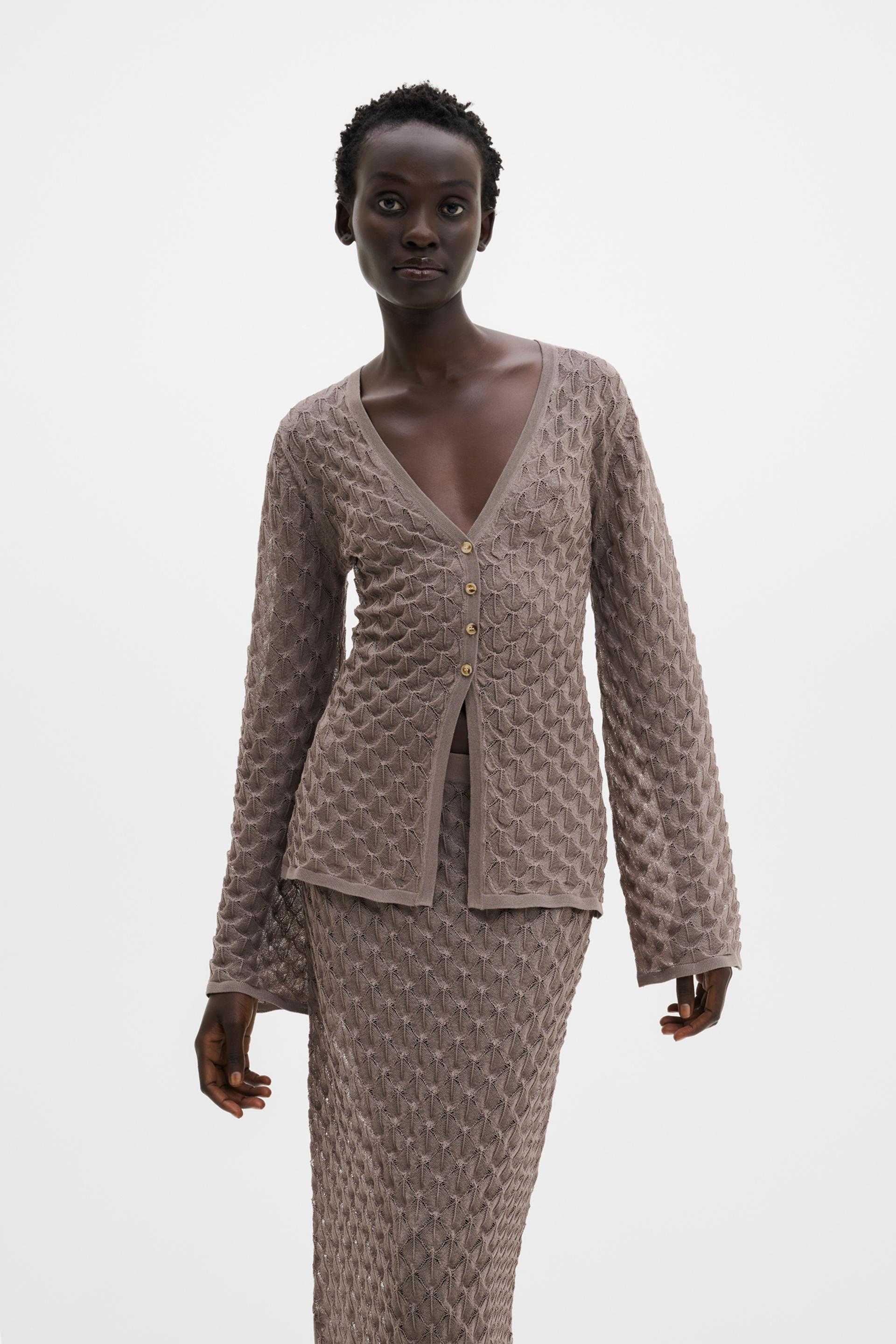 Ayla cardigan Taupe (1)