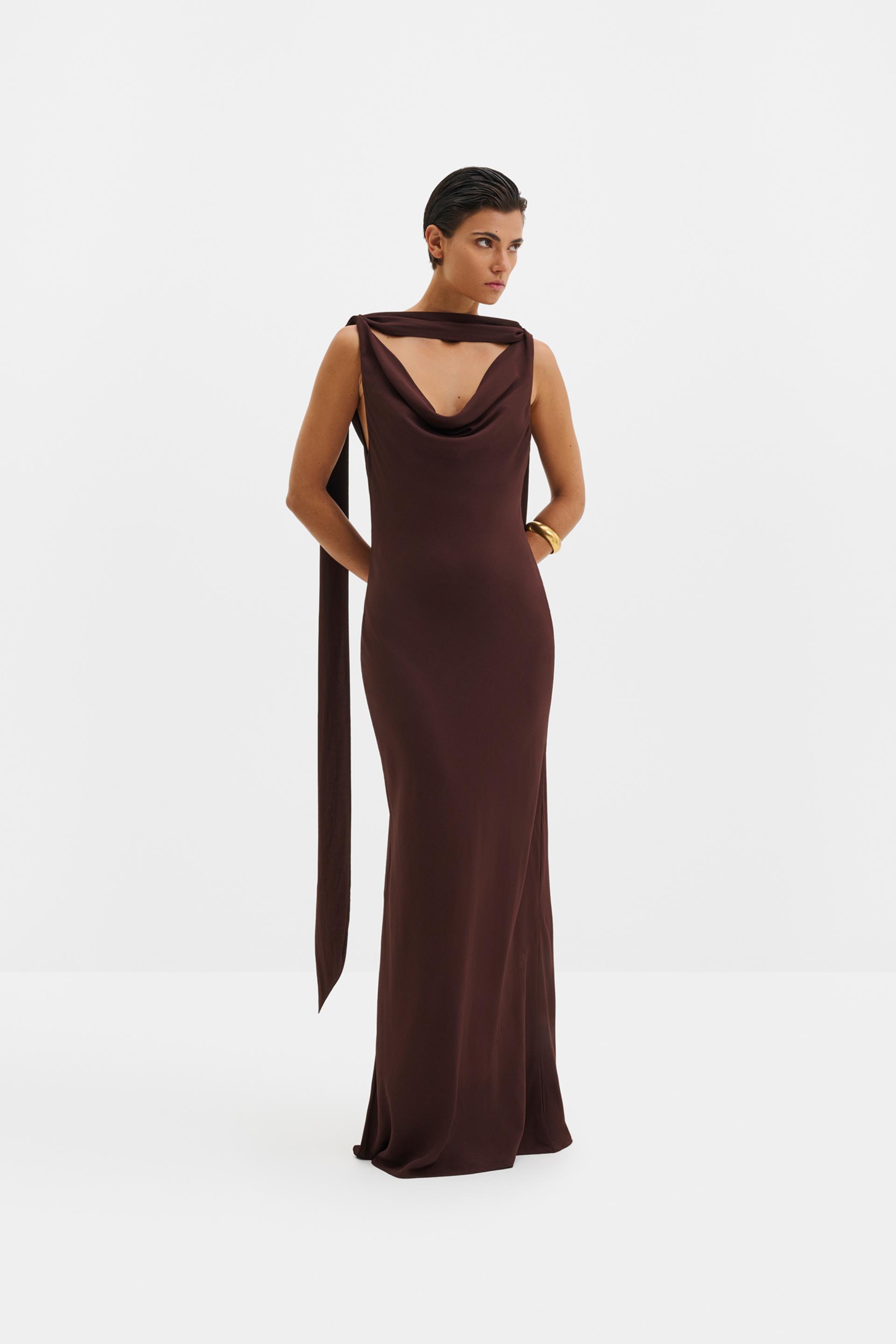 Vida maxi dress Espresso (1)