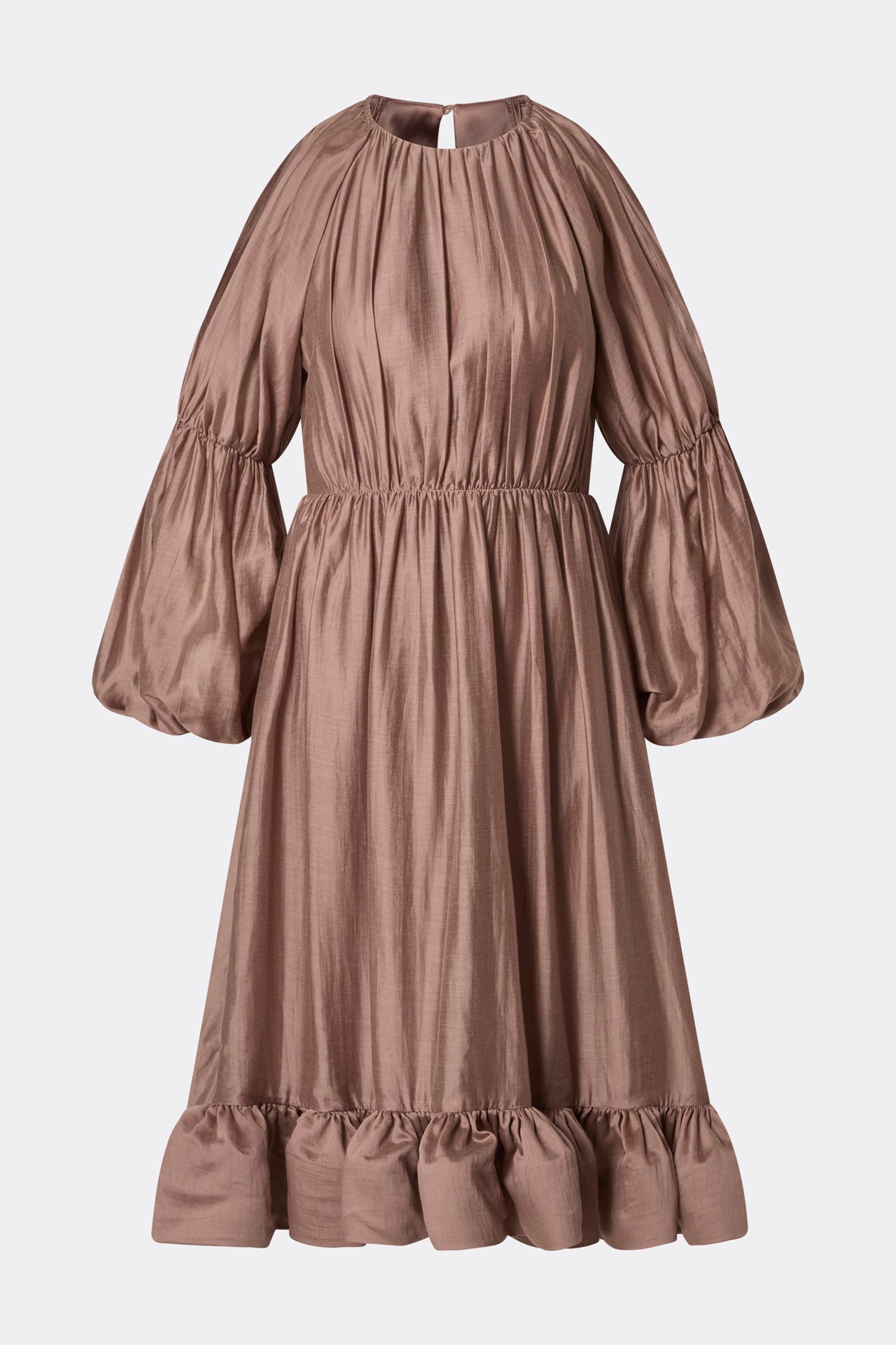 Leontine midi dress Taupe (1)