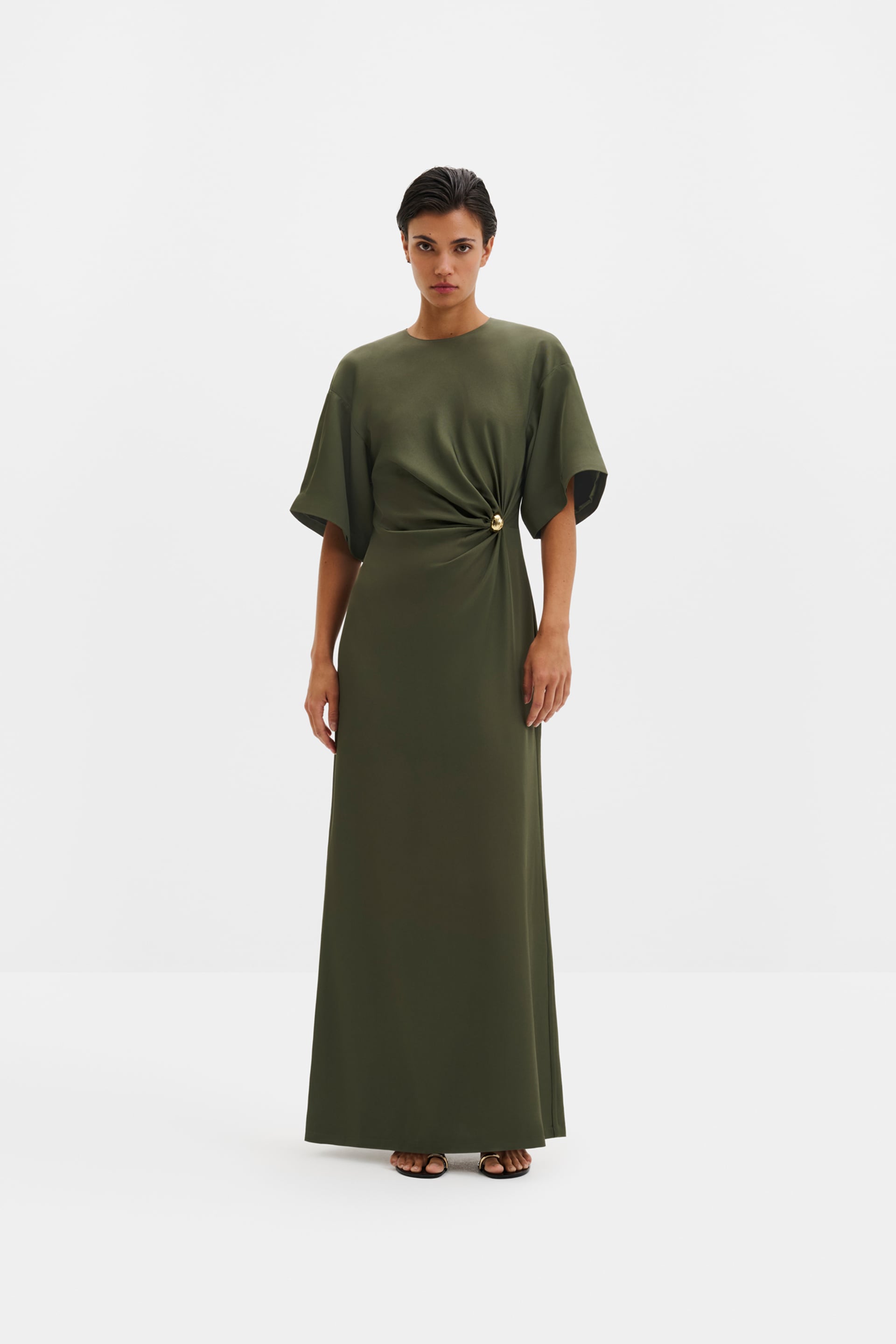 Zilla maxi dress Dusty Olive (1)