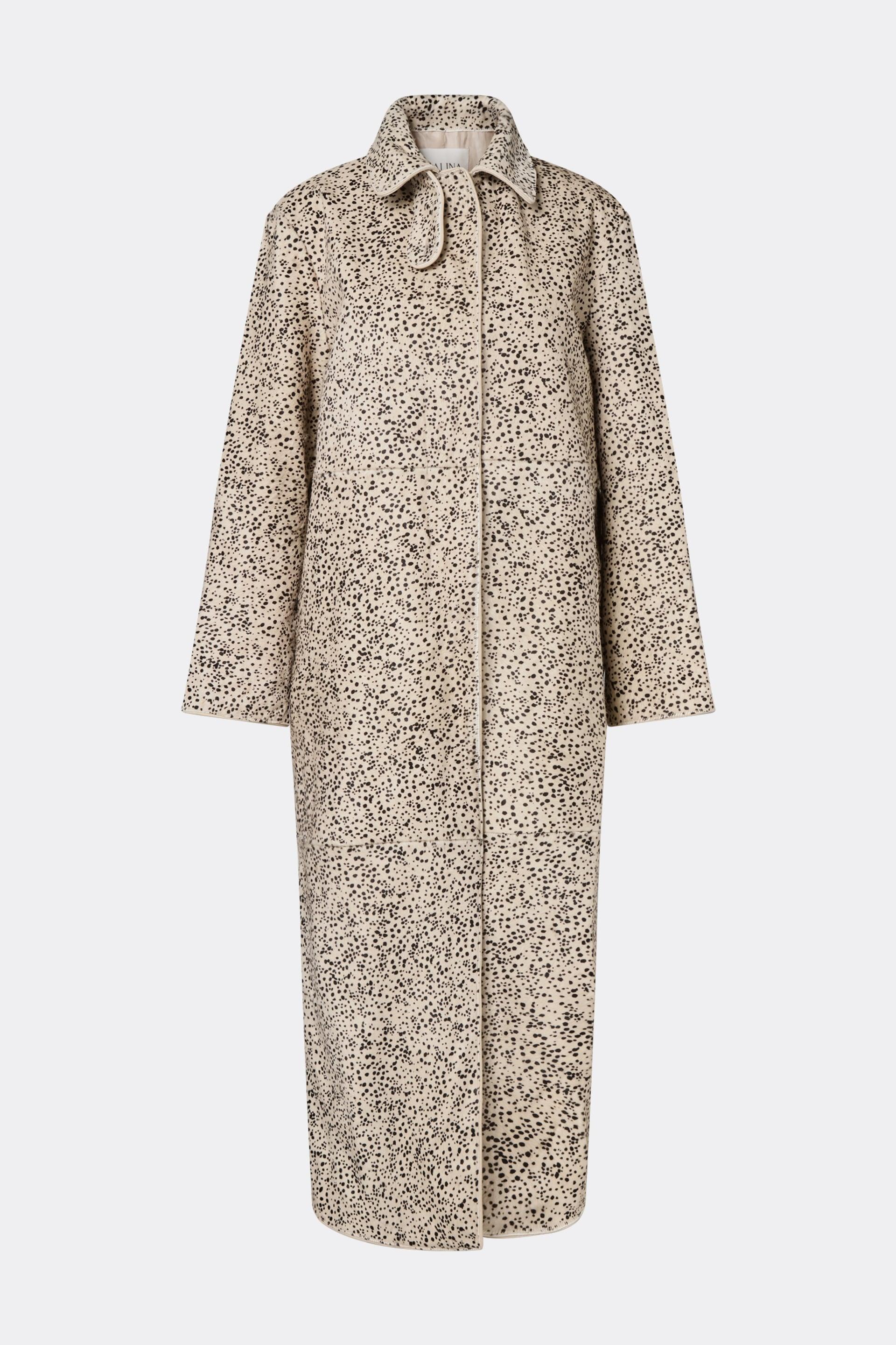 Phoebe leather coat Shaded Dot (1)