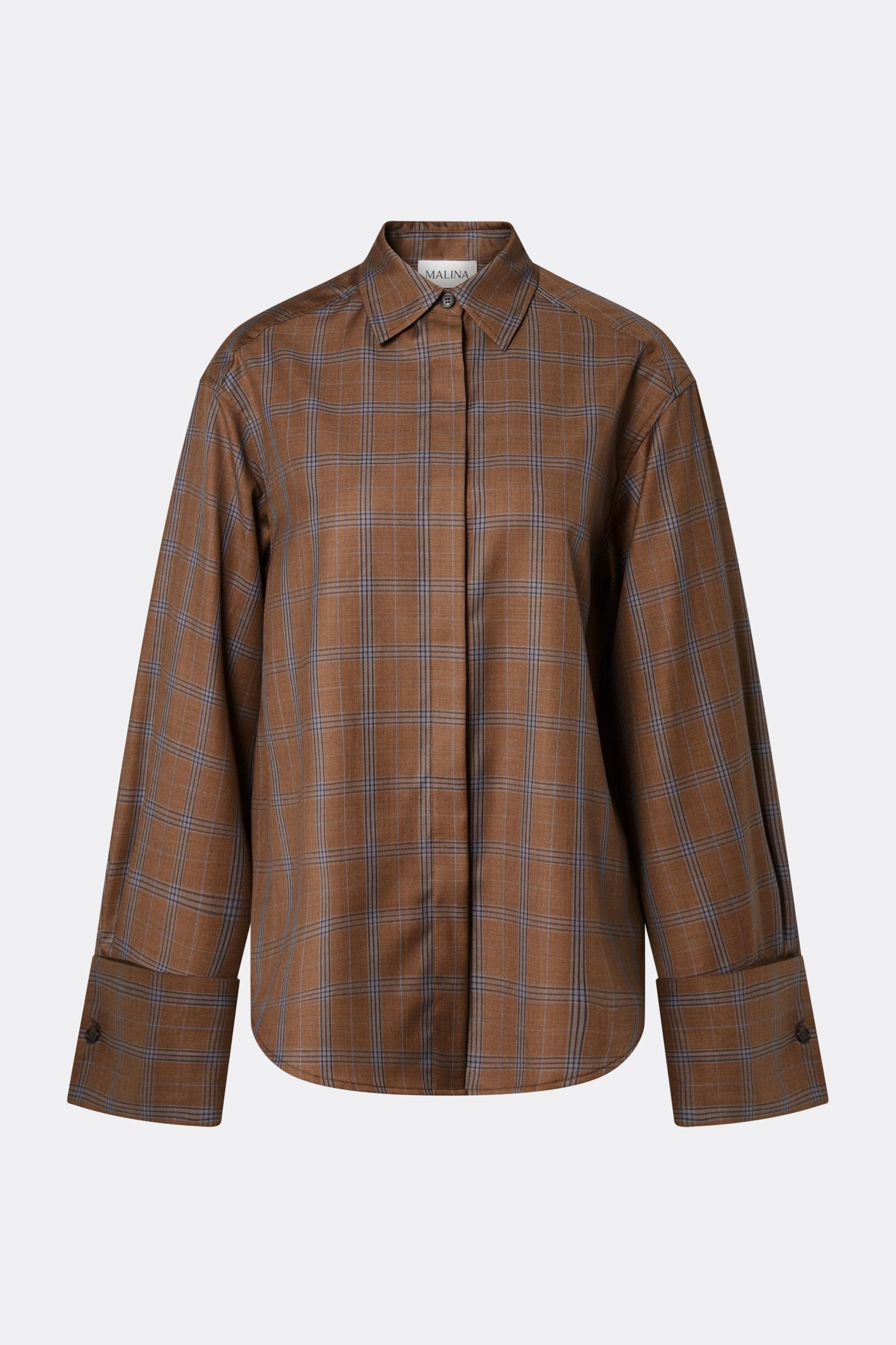 Allison shirt Camel Checks (1)