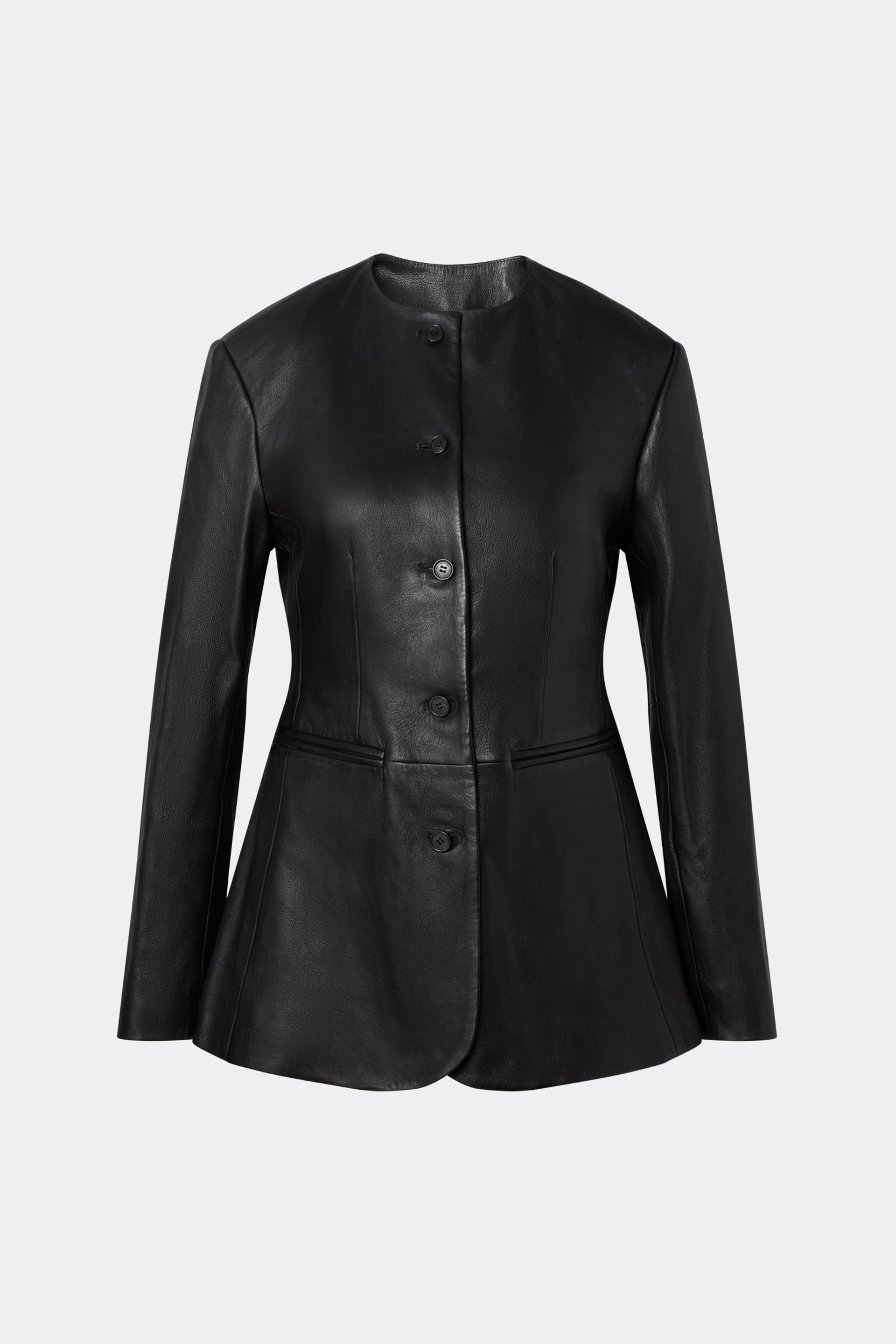 Carol leather blazer Black (1)