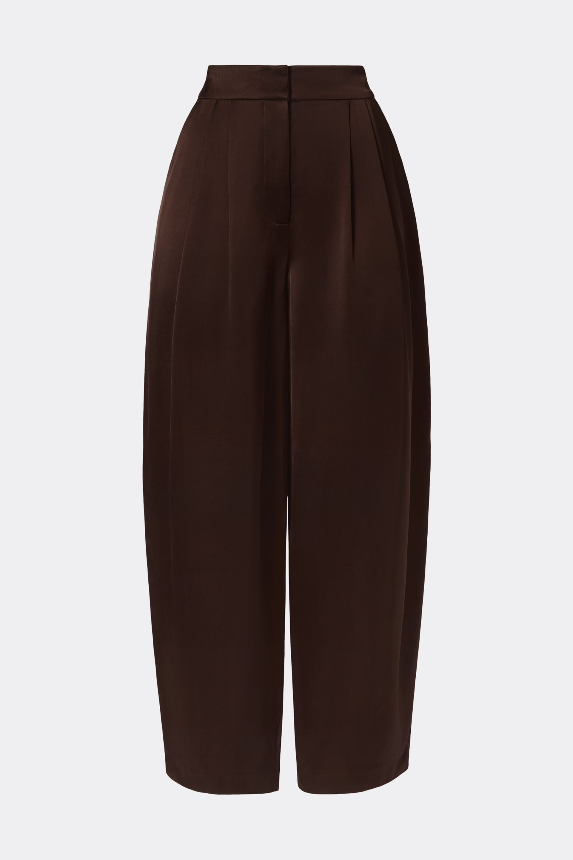 Smilla satin trousers Dark Brown (1)
