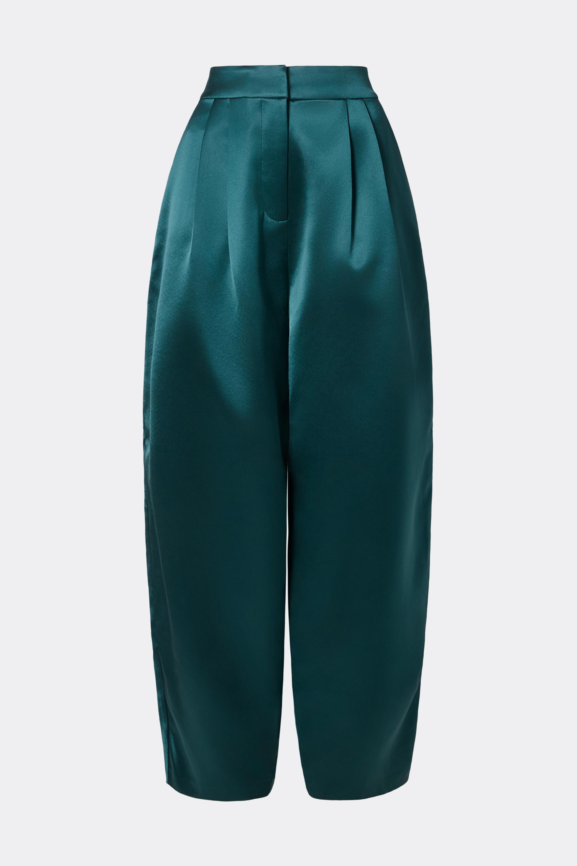 Smilla satin trousers Teal (1)