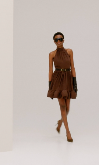 Fern mini dress - Chocolate - MINI DRESSES | Malina | Occasion