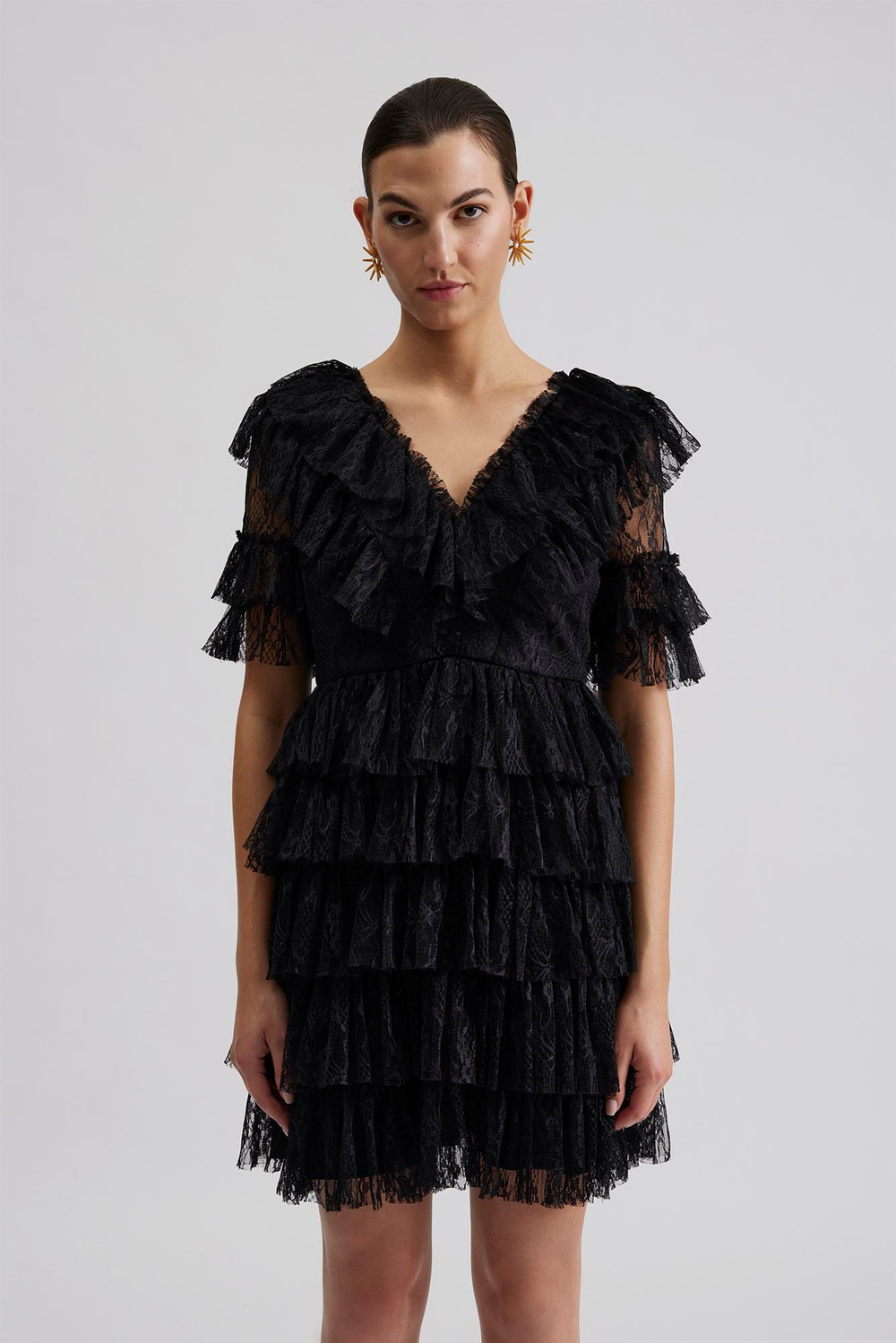 Sky mini dress - Black - SOLID DRESSES | Malina | Occasion designer clothing