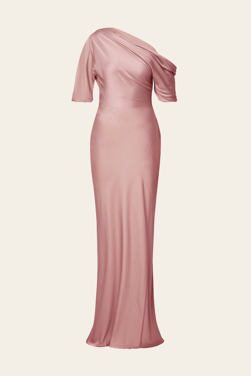 ワンピースその他 Malina Leah dress in champagne colour satin Malina Leah Cowl Neck Satin Maxi Dress, Champagne