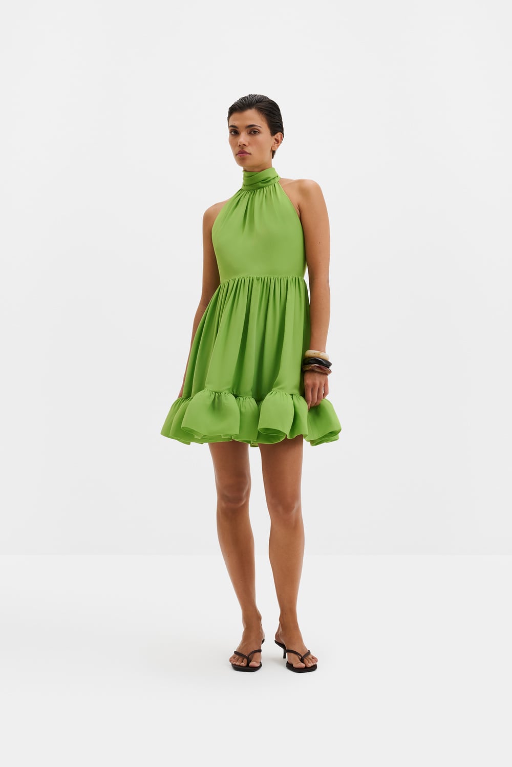 Fern mini dress - Lime - MINI DRESSES | Malina | Occasion designer clothing