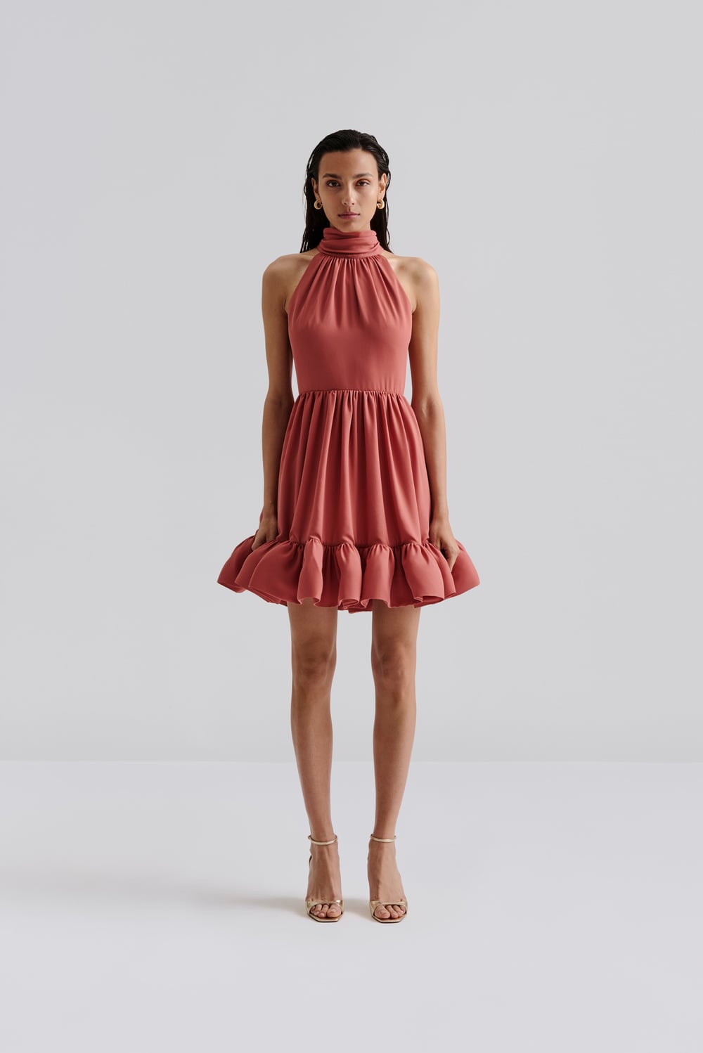 Fern mini dress - Terracotta - MINI DRESSES | Malina | Occasion designer  clothing