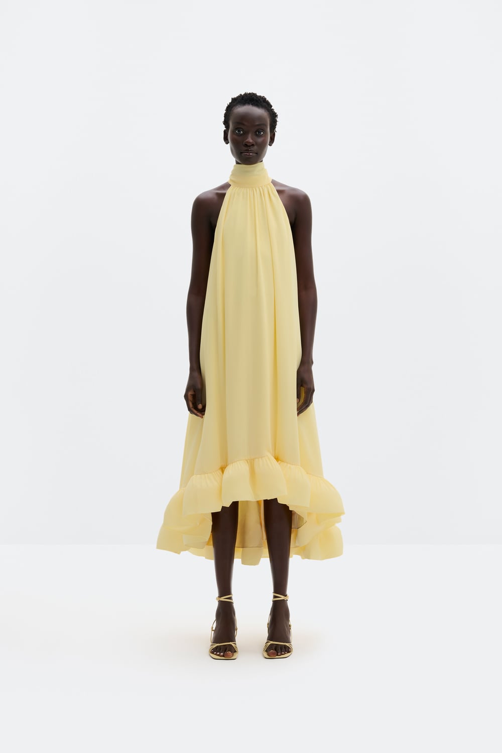 Sabrina midi dress - Light Lemon - MIDI DRESSES | Malina | Occasion  designer clothing