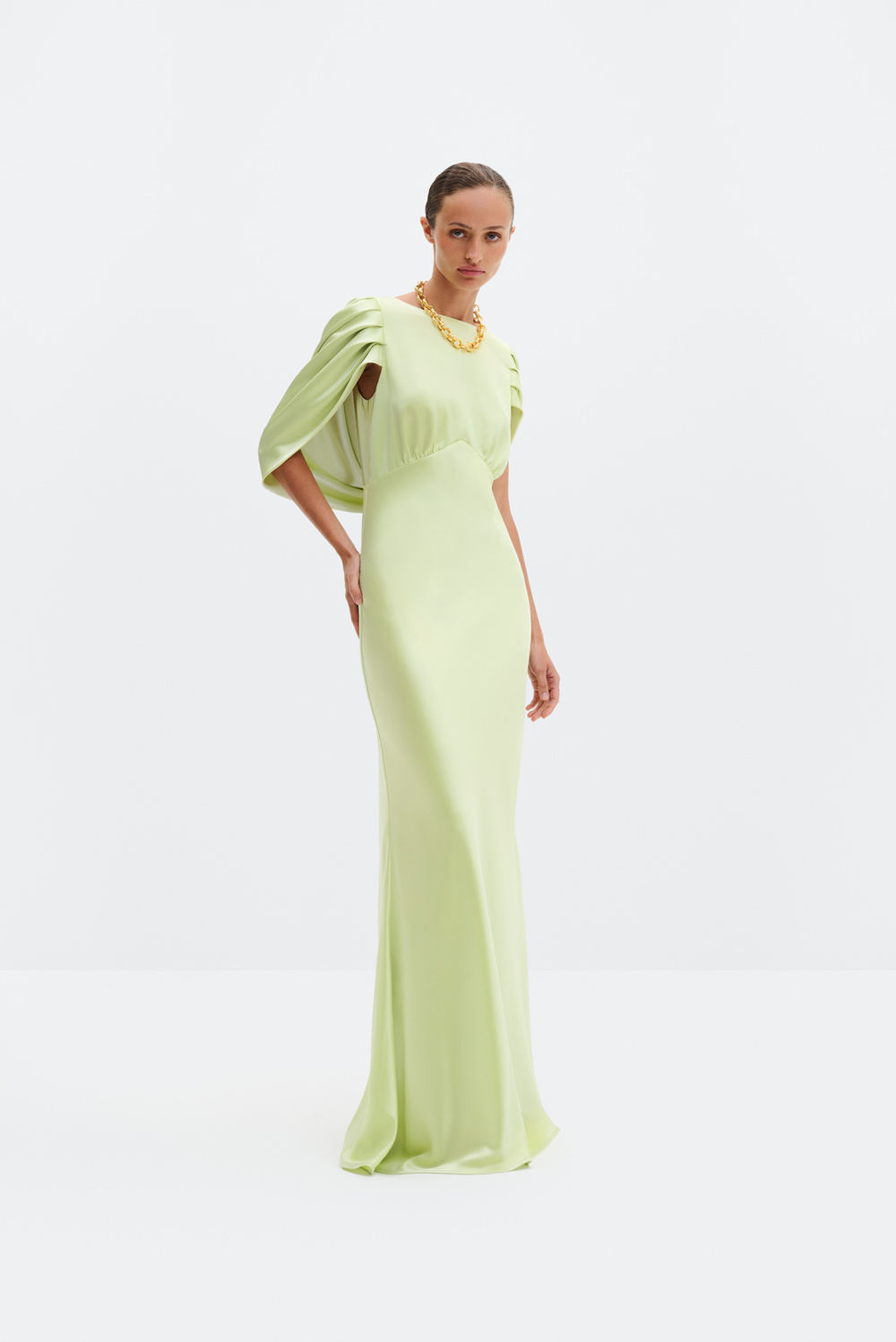 Louise maxi dress - Pistachio - MAXI DRESSES | Malina | Occasion designer  clothing