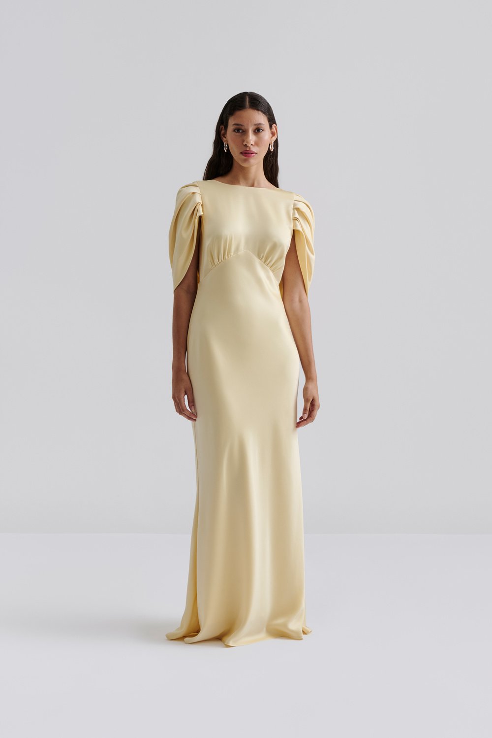 ワンピースその他 Malina Leah dress in champagne colour satin Leah maxi dress - Champagne - MAXI DRESSES | Malina