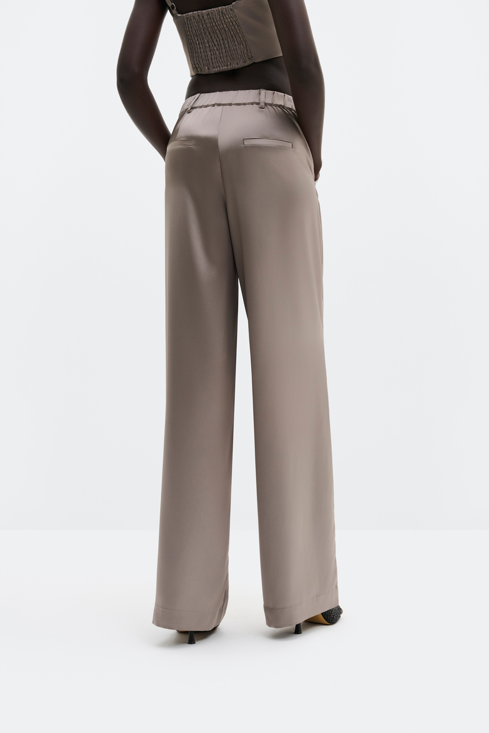 Yana pants - Grey - TROUSERS | Malina | Occasion designer clothing