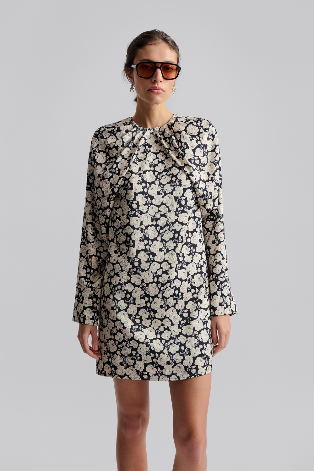 Evie check blouse mini dress① Evie mini dress - Peony - DRESSES | Malina | Occasion designer
