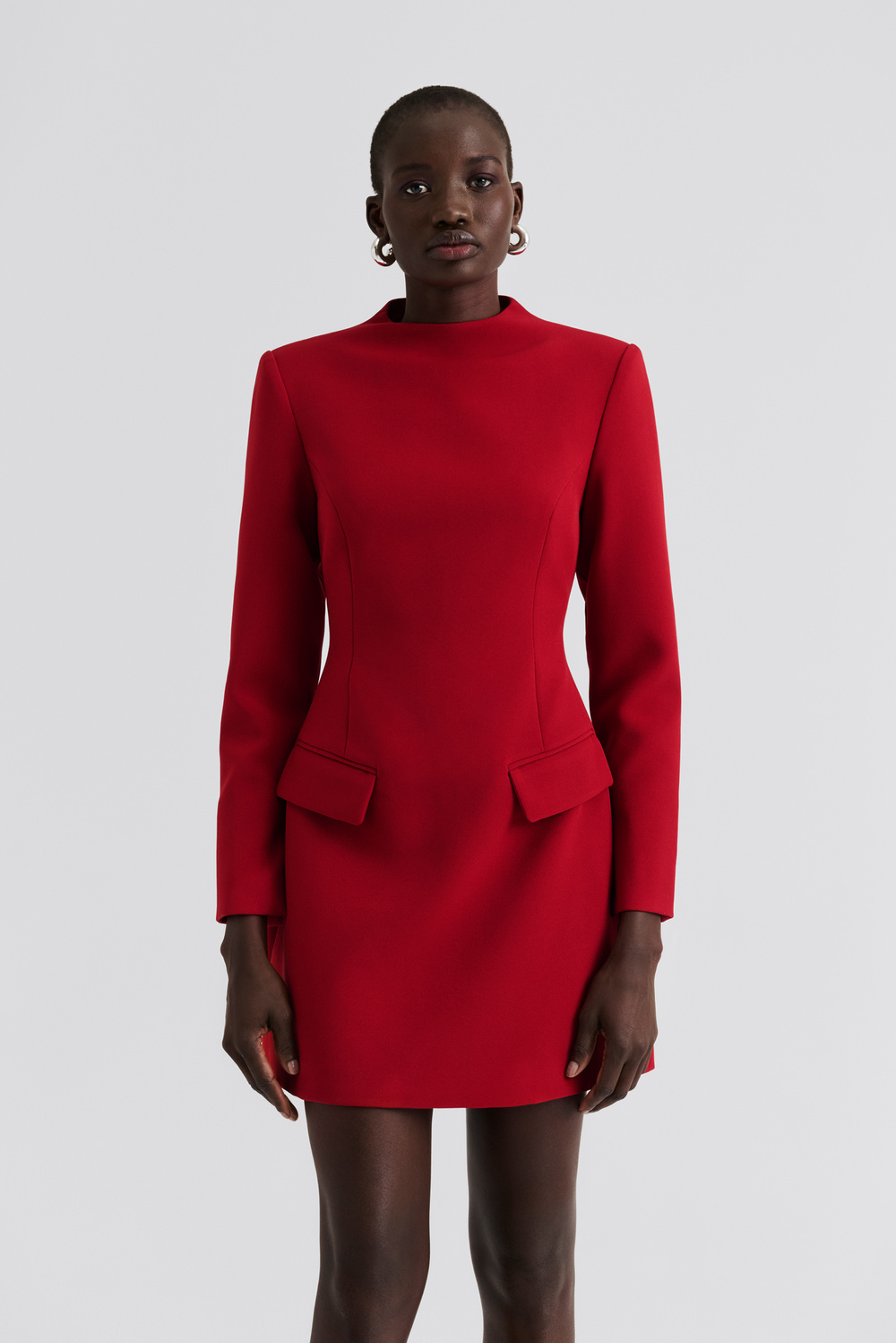 Leanna mini dress - Deep Red - DRESSES | Malina | Occasion designer clothing